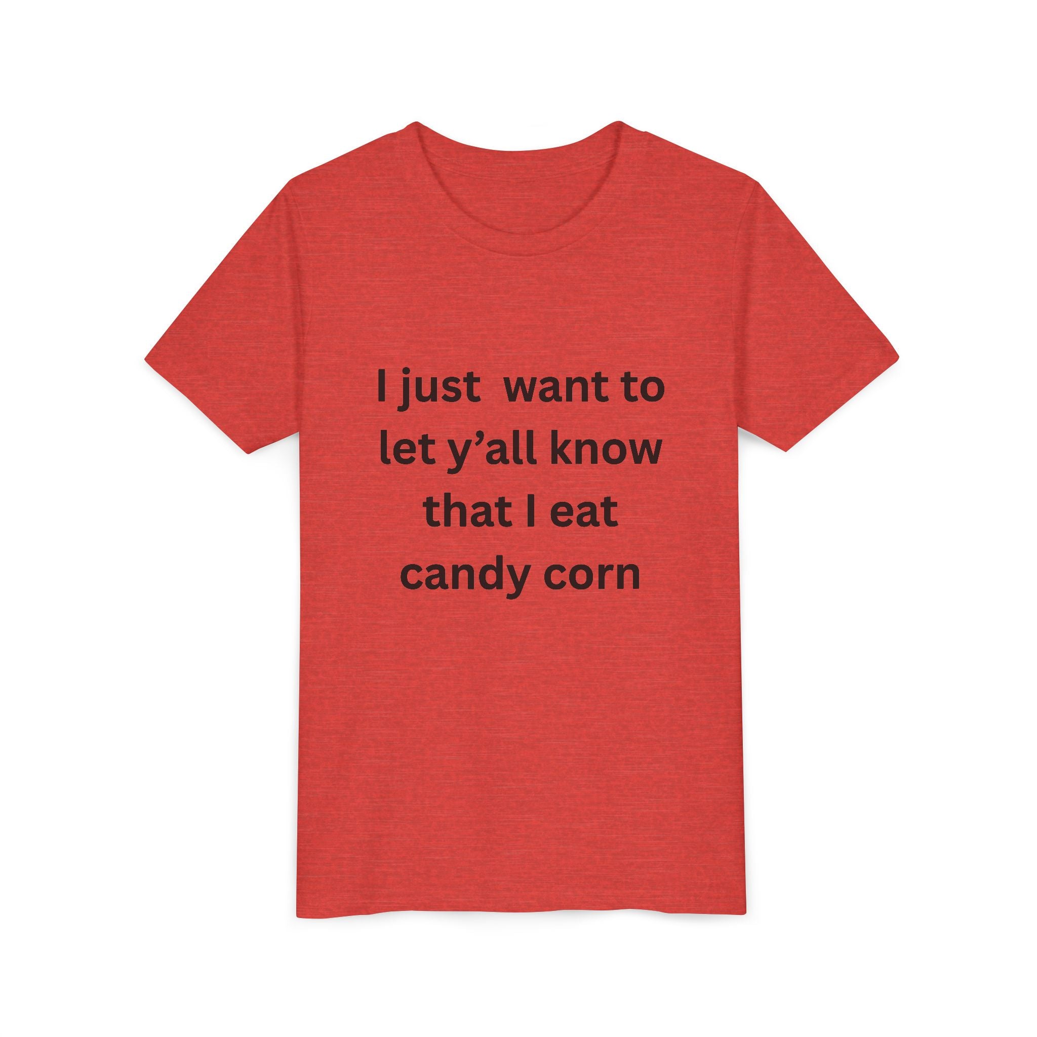 I Eat Candy Corn Youth Candy Corn Tee, Fun Halloween Shirt, Cute Short Sleeve Tee, Youth Graphic Top, Fall Celebration Apparel, Trick or Treat Shirt