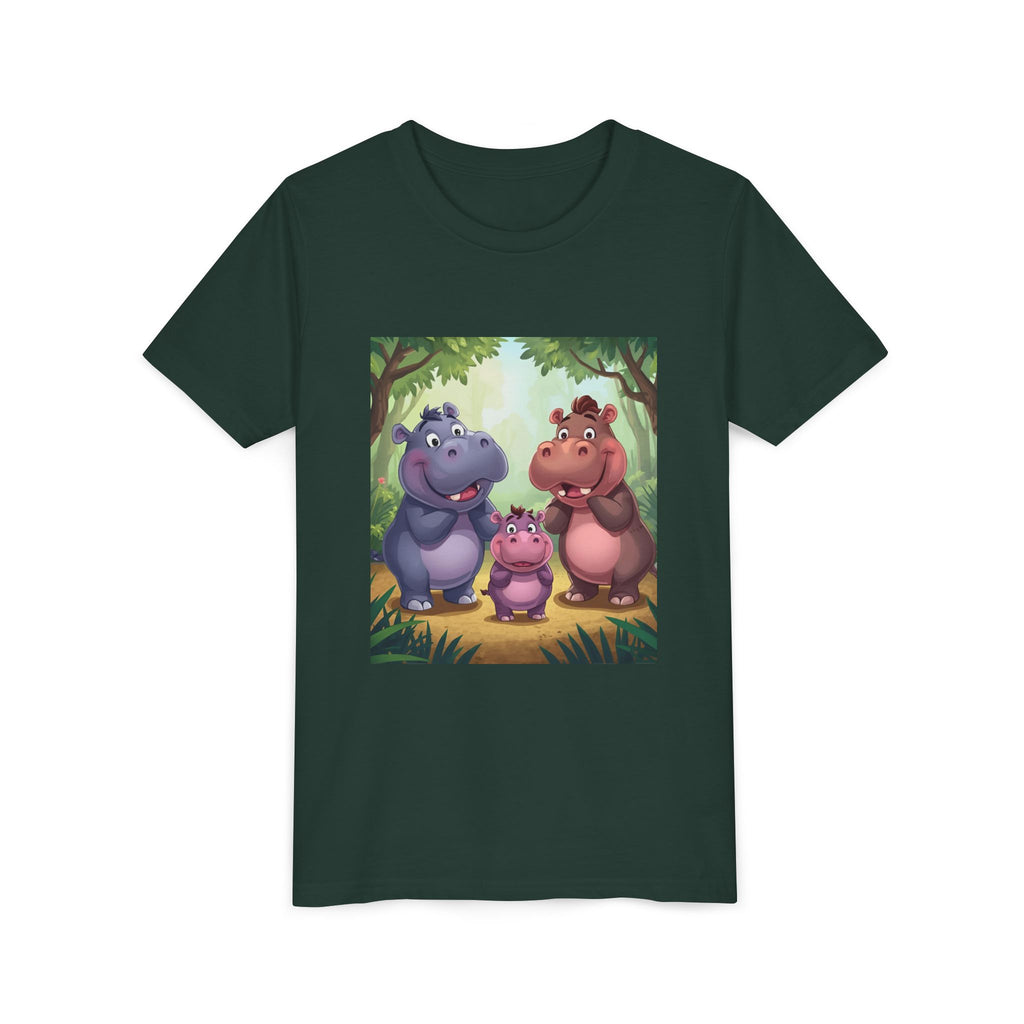 Hippo Cute Youth Short Sleeve Tee