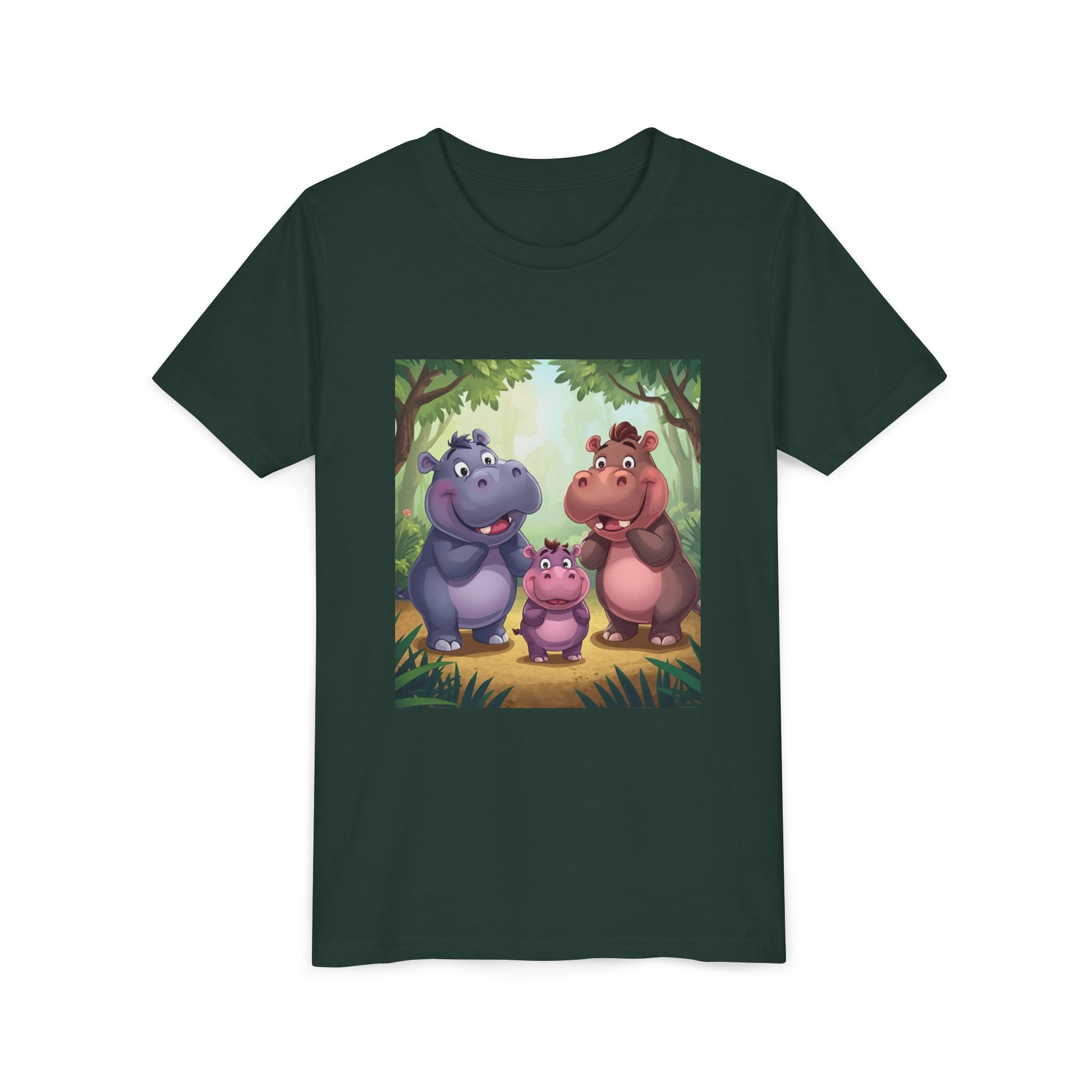 Hippo Cute Youth Short Sleeve Tee