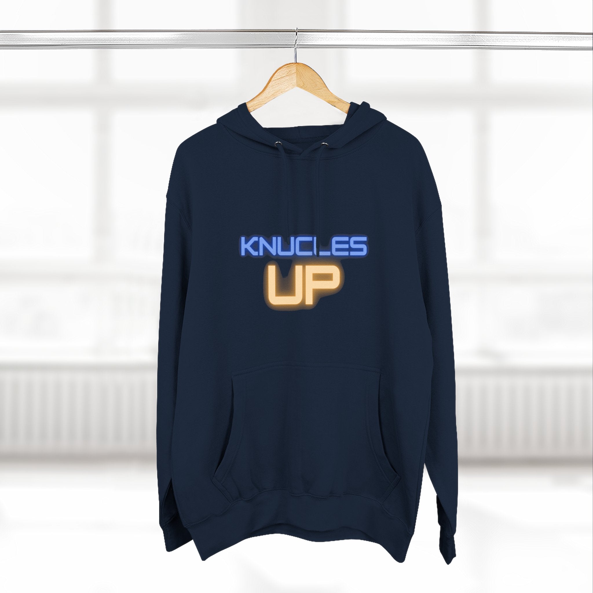 Knuckles Up Fleece Hoodie - Cozy Streetwear for Everyday Adventure, Gift for Him, Her, Cool Casual Attire, Relaxed Vibe