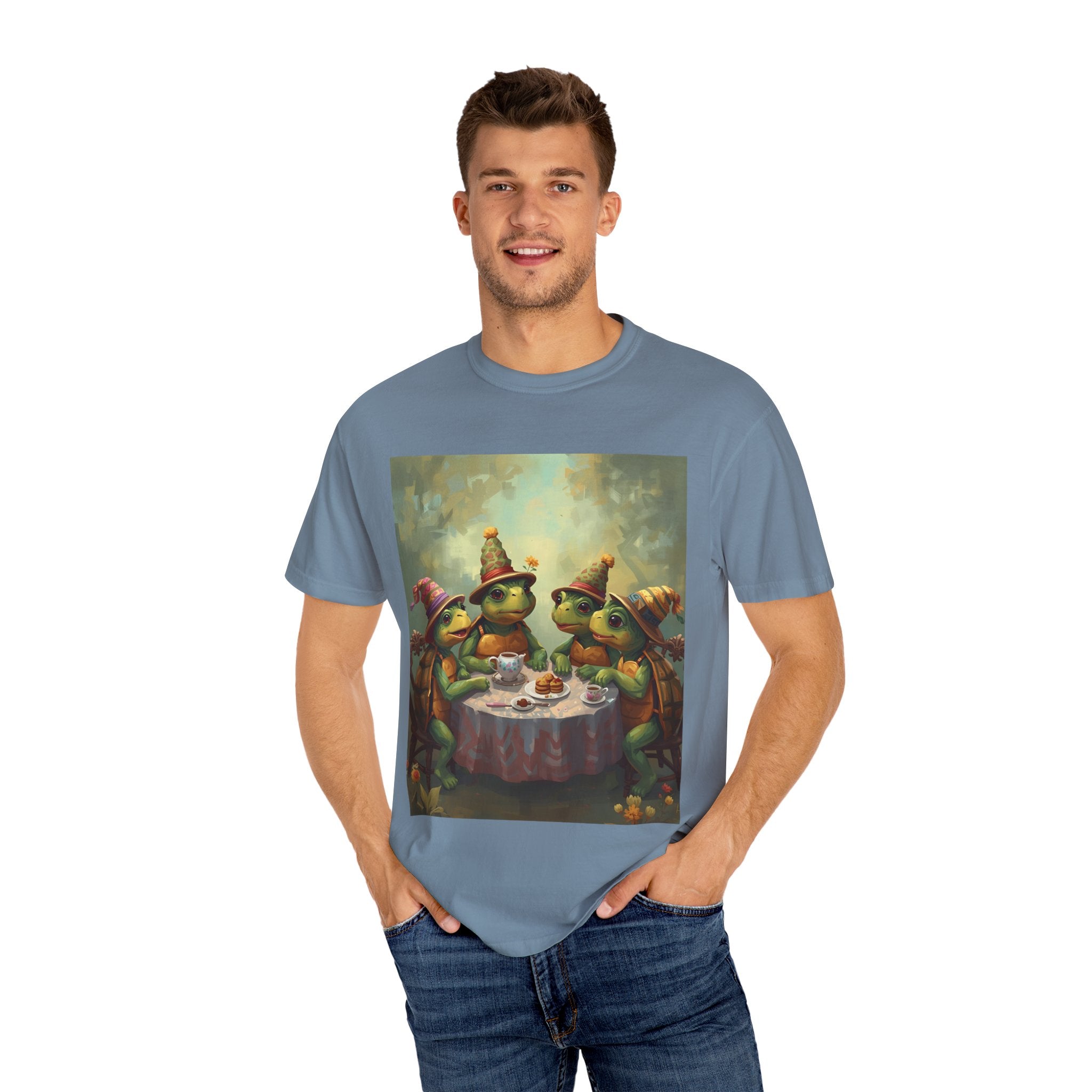 Whimsical Turtle Unisex Garment-Dyed T-shirt