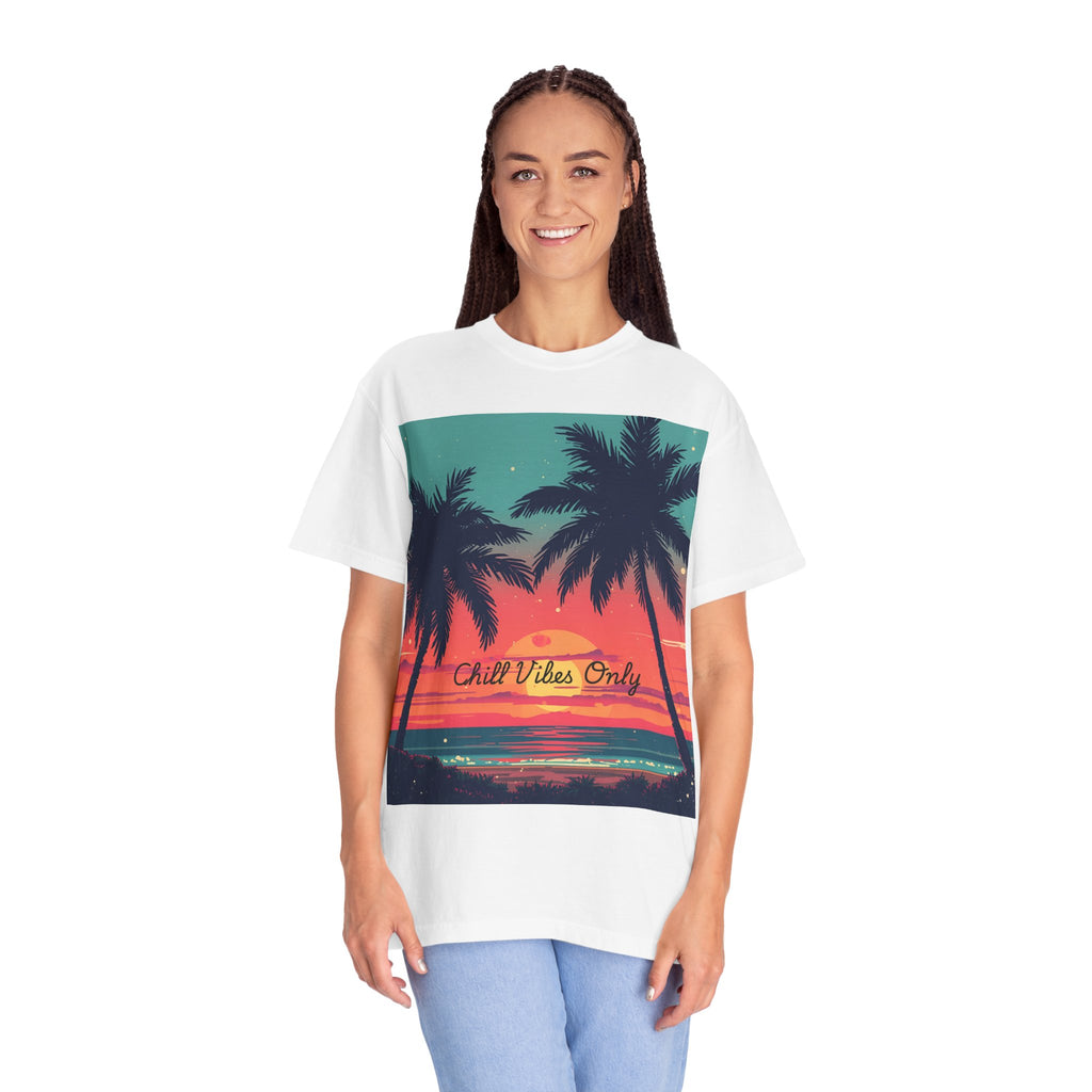 Tropical Sunset Unisex Garment-Dyed T-shirt