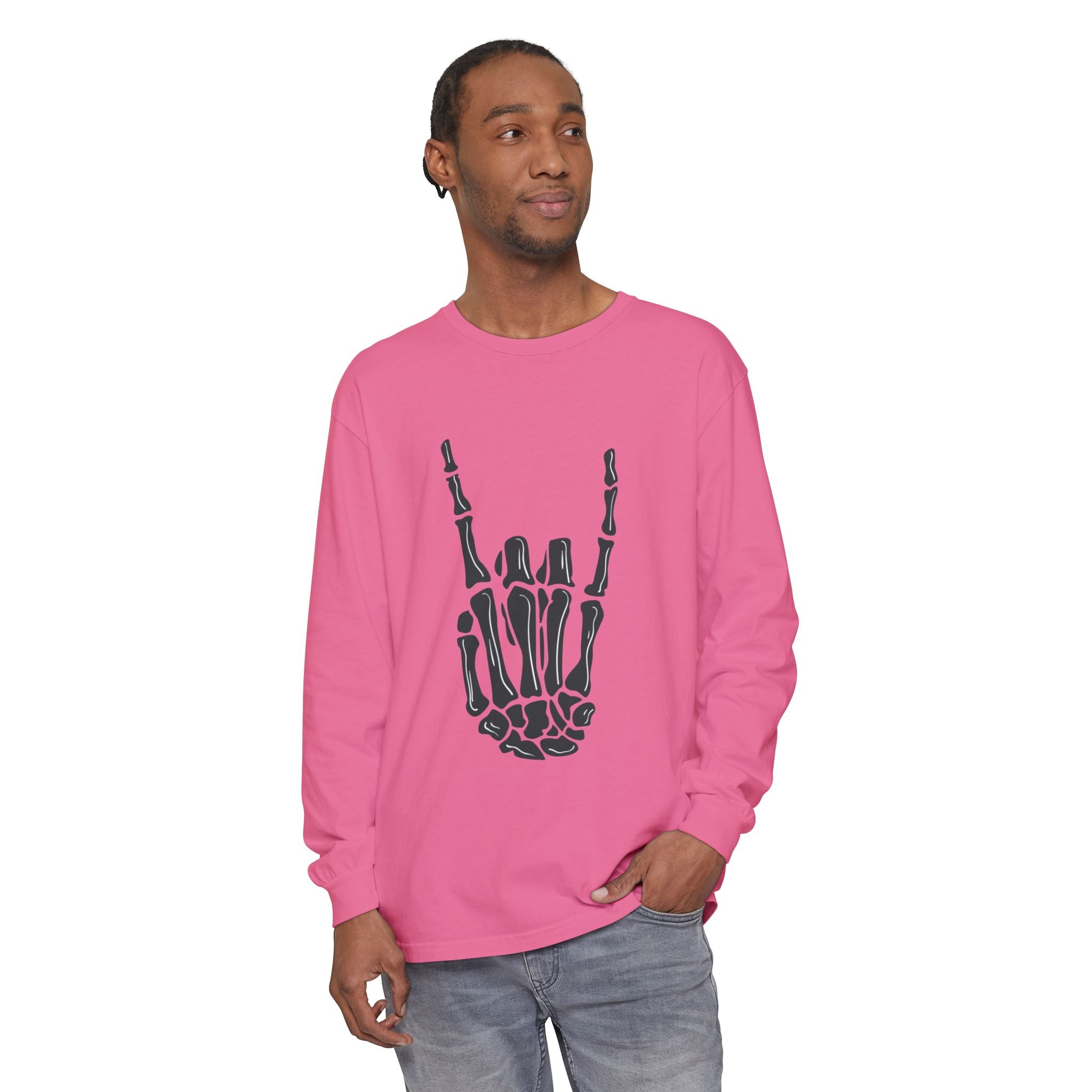 Rock On Unisex Garment-dyed Long Sleeve T-Shirt