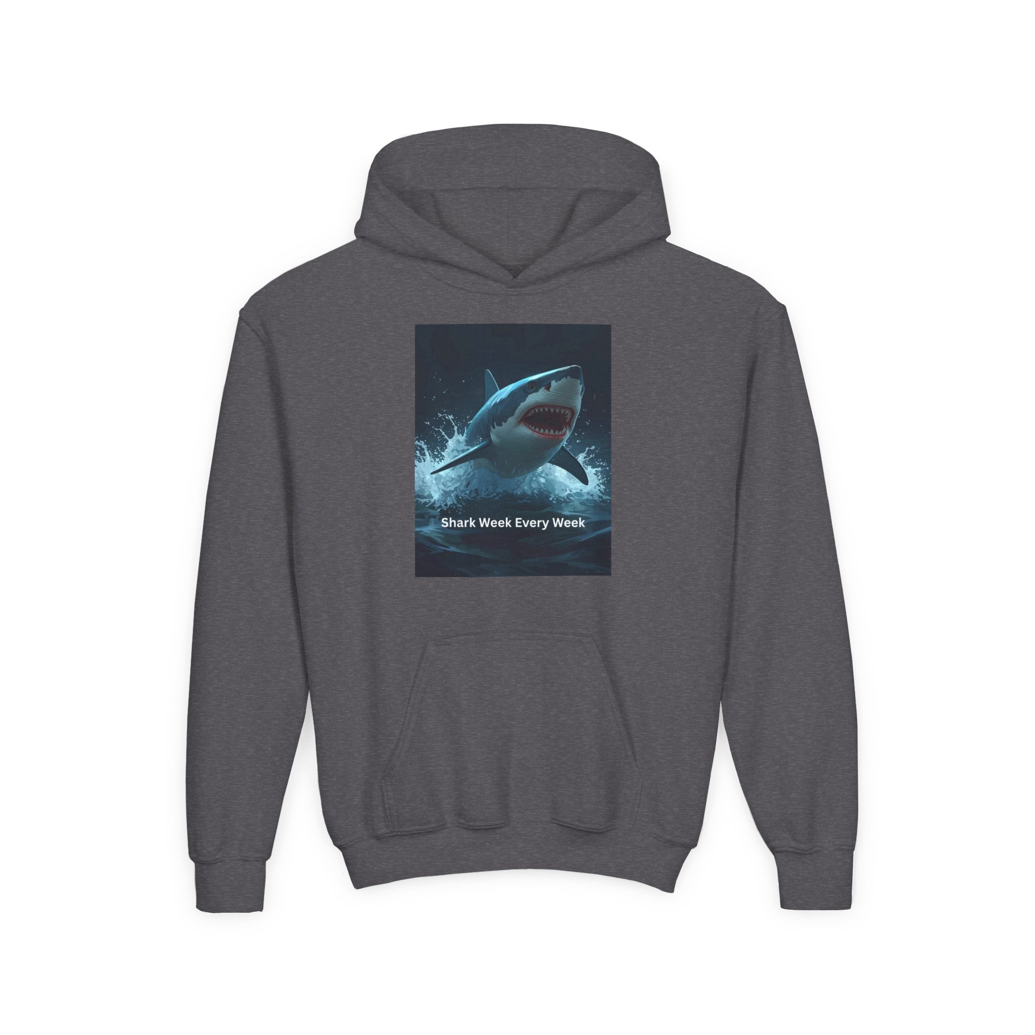 Shark Week Youth Hoodie - Fun, Comfortable Sweatshirt for Ocean Lovers, Kids Merchandise, Gift for Summer, Adventure Apparel, Sea Life Style