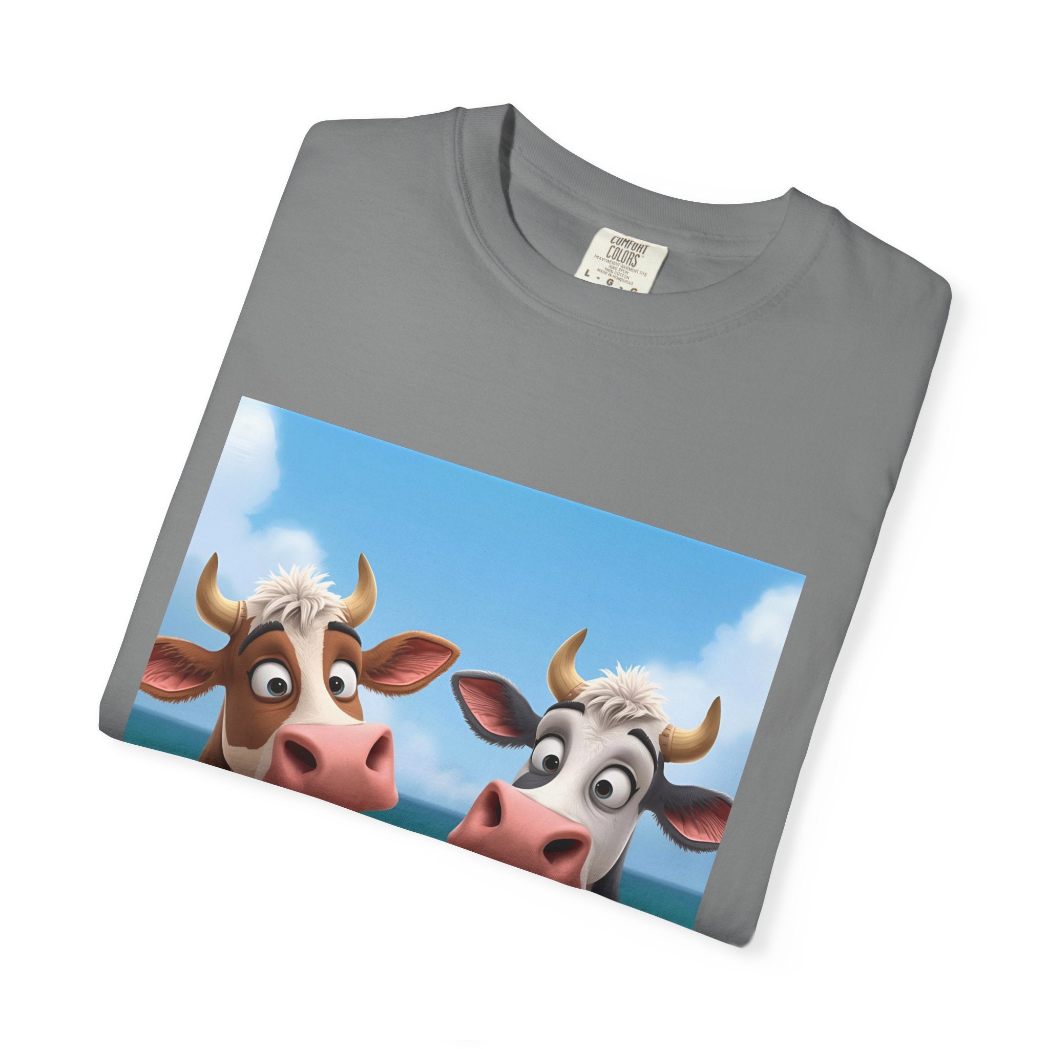 Cute Cow Ice Cream T-Shirt, Fun Summer Tee, Animal Lover Gift, Unisex Casual Top, Beach Vibes Apparel, Cute Gift for Friends