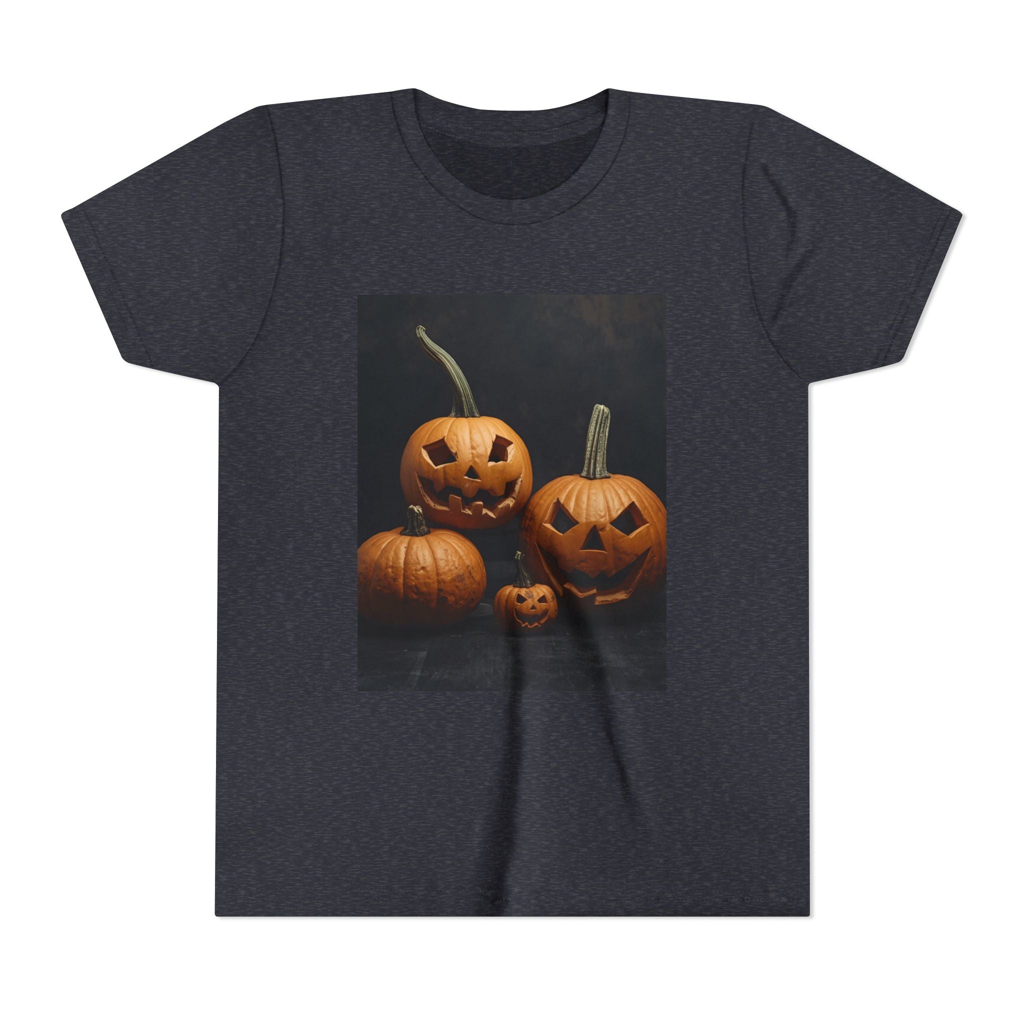 Spooky Halloween Pumpkin Youth Short Sleeve Tee