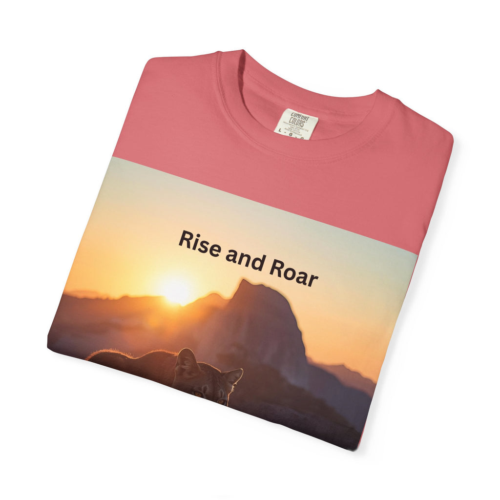 Rise And Roar Sunrise Mountain Lion T-Shirt, Rise and Roar Tee, Unisex Cotton Shirt, Graphic Tee for Nature Lovers, Adventure Apparel, Gifts for [...]
