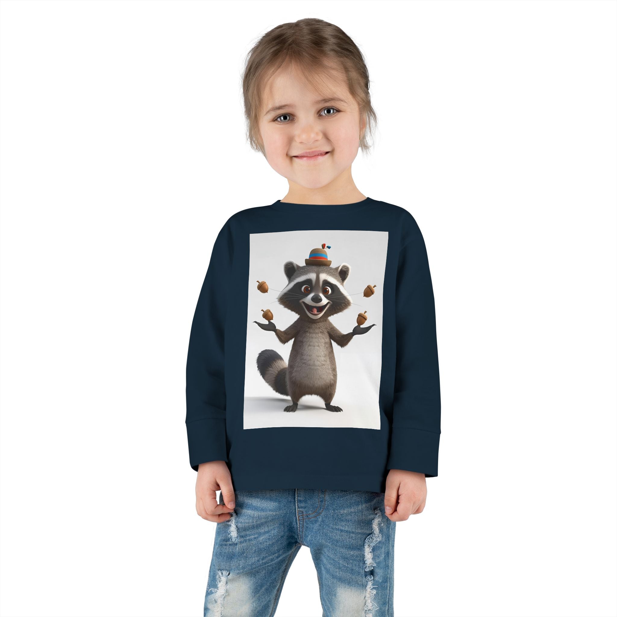 Raccoon Toddler Long Sleeve Tee