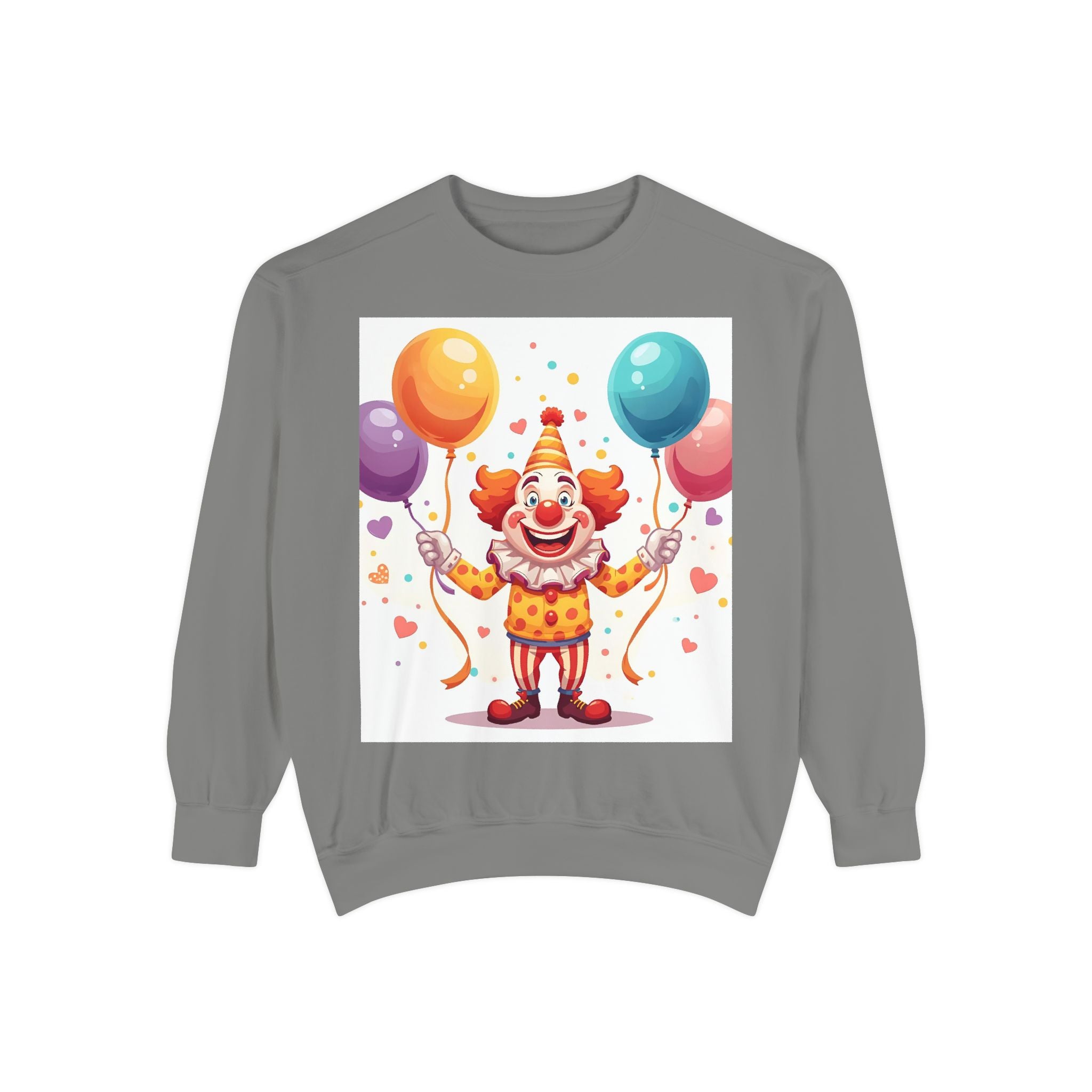Funny Clown Unisex Garment-Dyed Sweatshirt