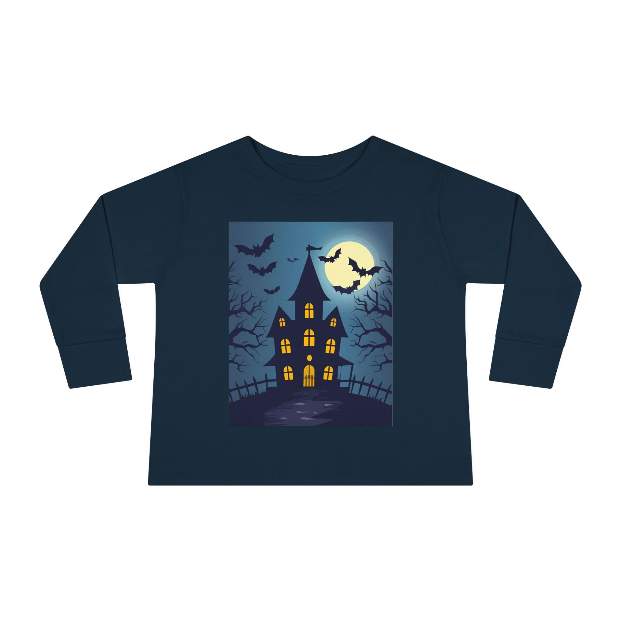Halloween Haunted House Toddler Halloween Long Sleeve Tee, Spooky Haunted House Shirt, Kids Halloween Costume Top, Fall Festive Apparel, Trick or Treat Clothing