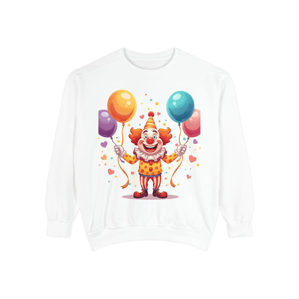 Funny Clown Unisex Garment-Dyed Sweatshirt