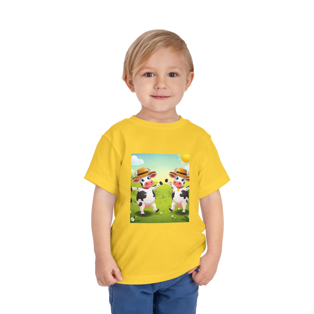 Cute Cow Fun Farm Toddler Short Sleeve Tee