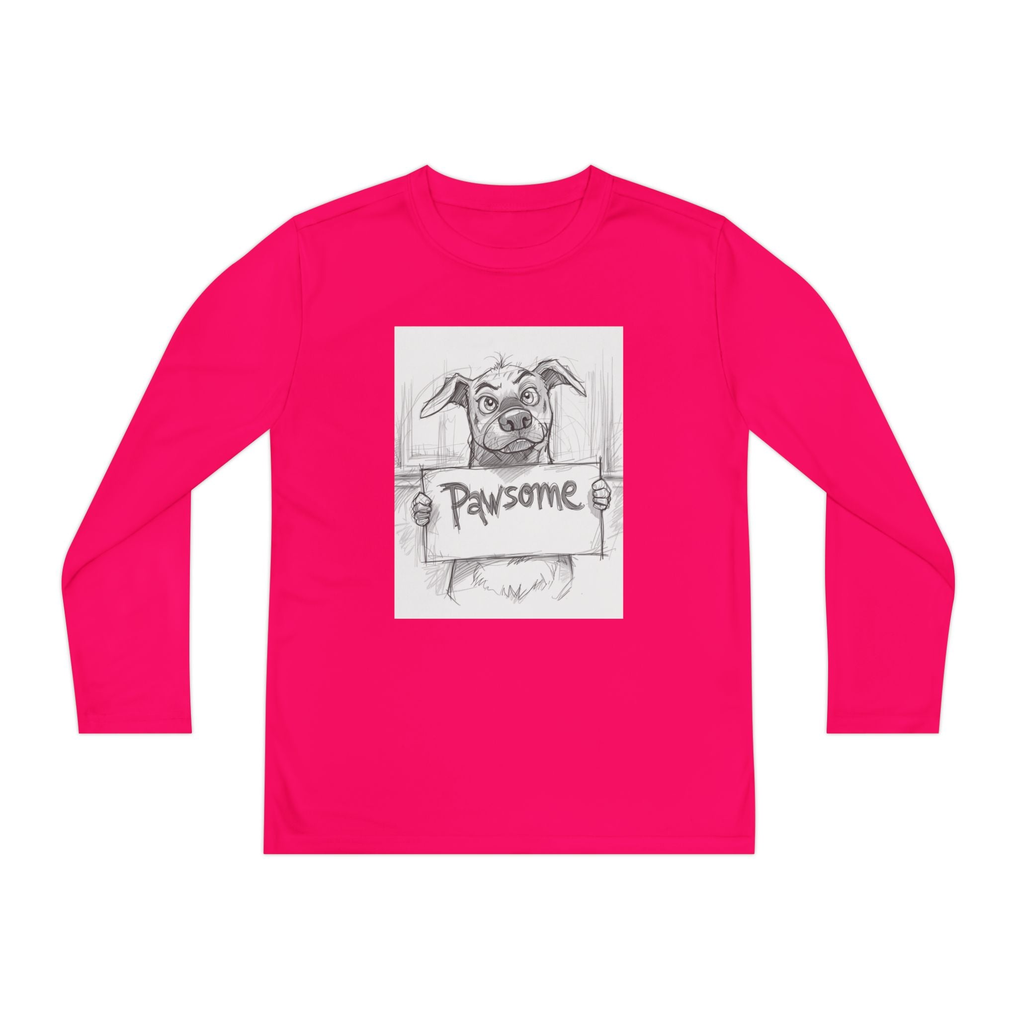 Pawsome Dog Youth Long Sleeve Competitor Tee
