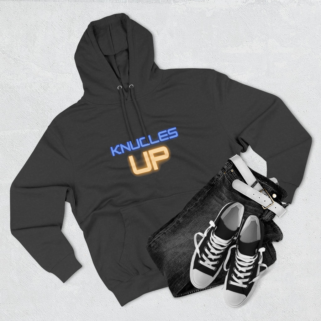 Knuckles Up Fleece Hoodie - Cozy Streetwear for Everyday Adventure, Gift for Him, Her, Cool Casual Attire, Relaxed Vibe