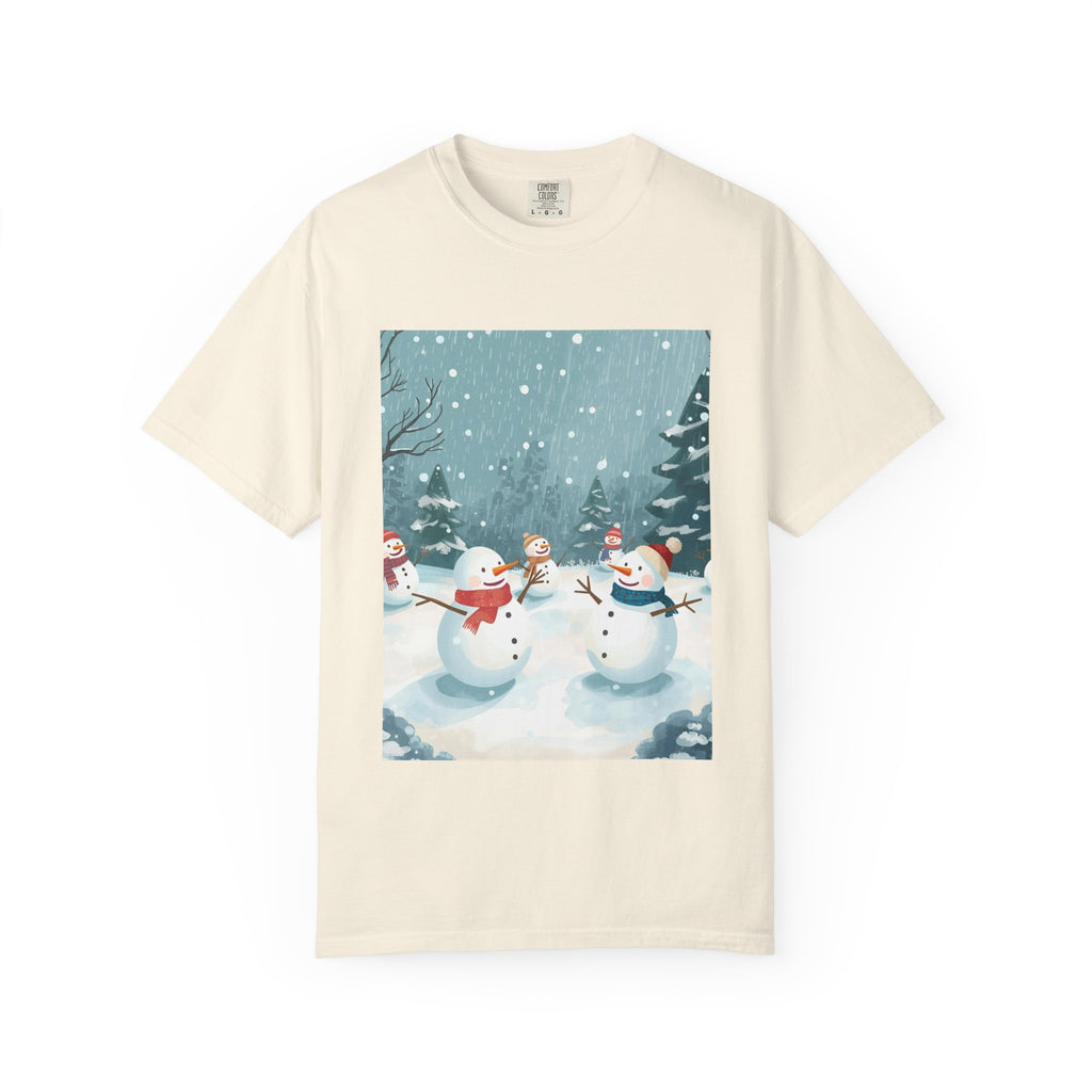 Festive Christmas Snowman Winter Wonderland T-shirt, Holiday Tee, Snowman Gift, Cozy Apparel, Unisex Christmas Shirt, Festive Winter Wear