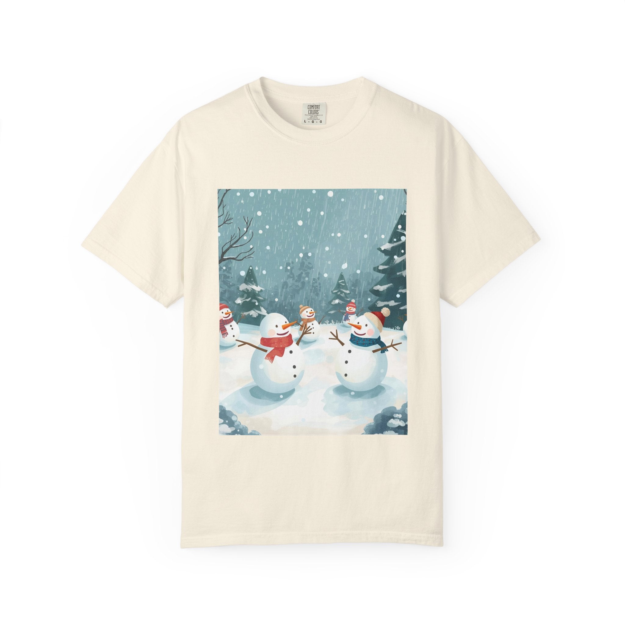 Festive Christmas Snowman Winter Wonderland T-shirt, Holiday Tee, Snowman Gift, Cozy Apparel, Unisex Christmas Shirt, Festive Winter Wear