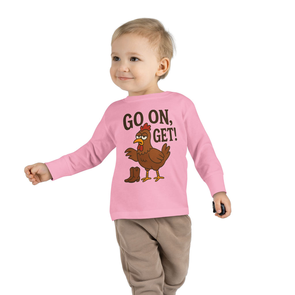 Go On Get Funny Chicken Youth Shirt