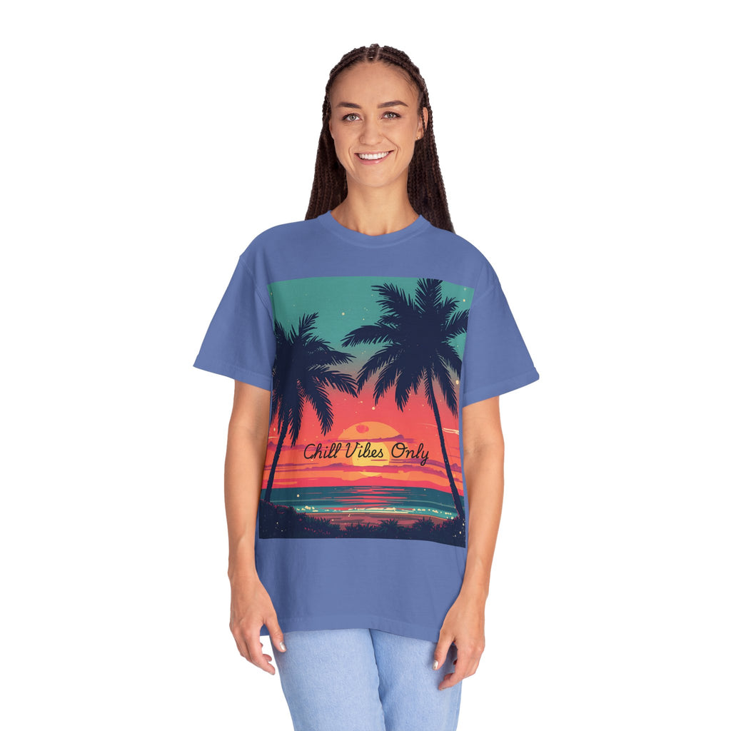 Tropical Sunset Unisex Garment-Dyed T-shirt