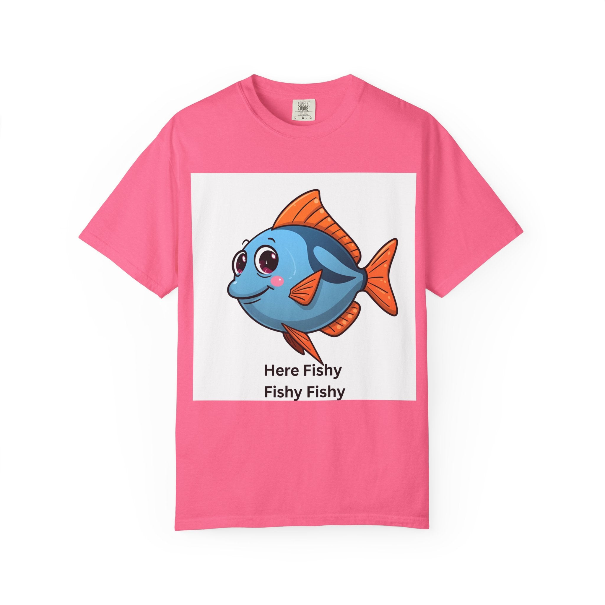 Here Fishy Fishy Fishy Unisex Garment-Dyed T-shirt