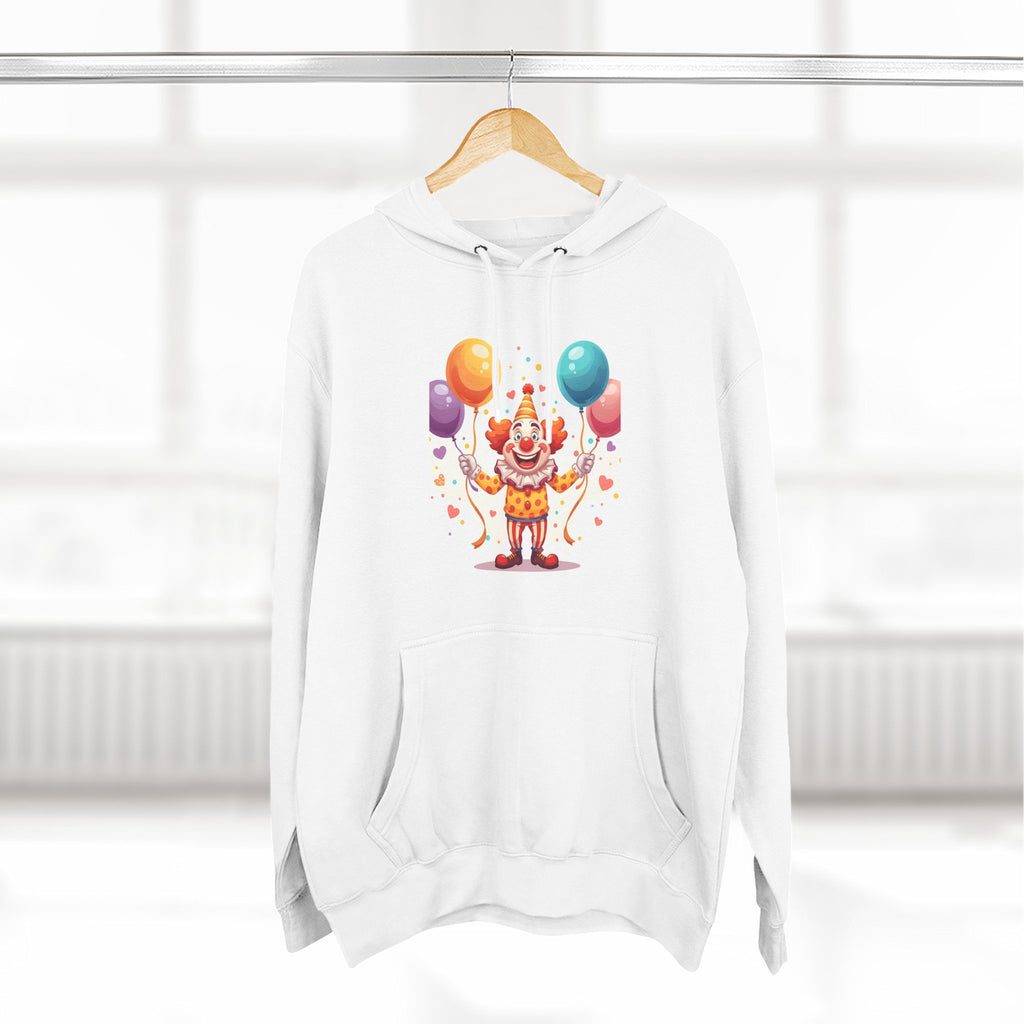 Clown Funny Three-Panel Fleece Hoodie