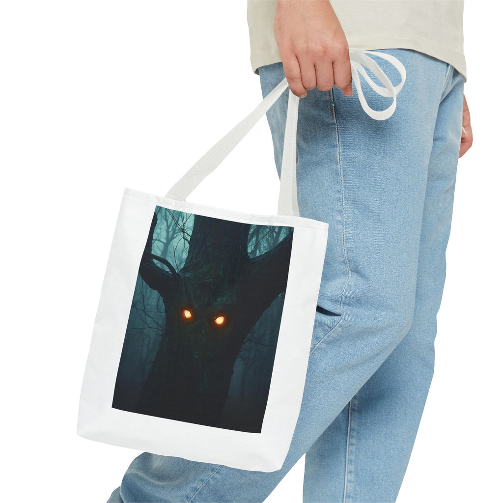 Mysterious Forest Spirit Tote Bag, Magical Tote, Halloween Bag, Eco-Friendly Shopping Bag, Gift for Nature Lovers, Unique Design