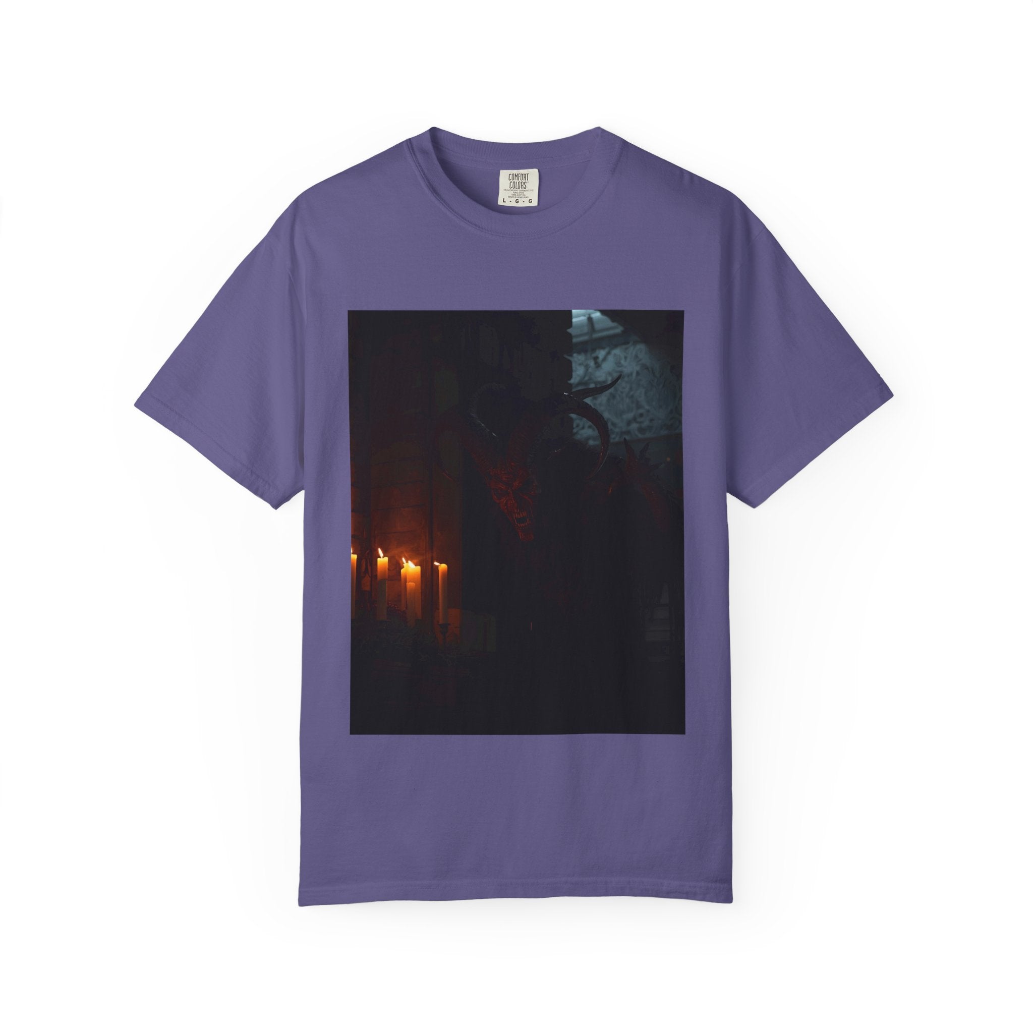 Spooky Halloween Pumpkin Shadow Unisex Garment-Dyed T-shirt