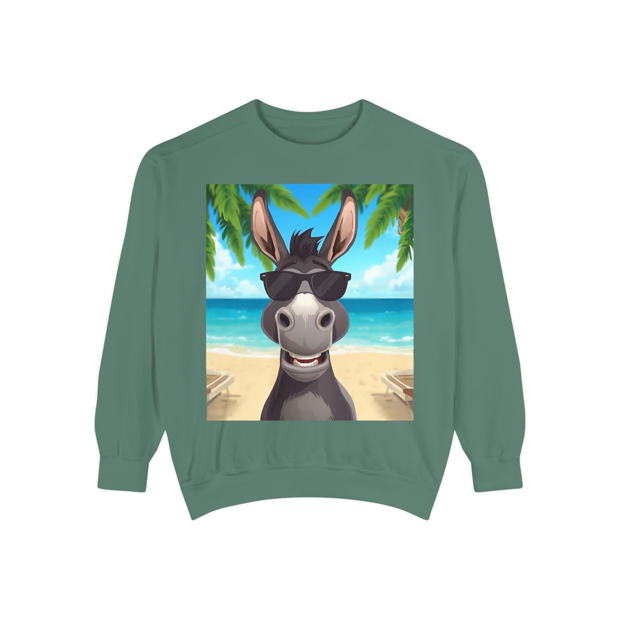 Donkey Beach Vibe Unisex Garment-Dyed Sweatshirt