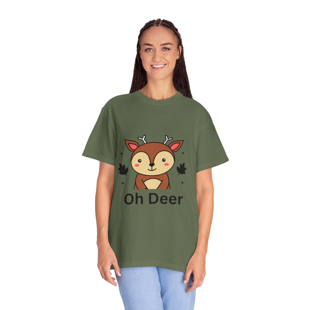 Cute 'Oh Deer' Unisex T-Shirt, Funny Animal Tee, Gift for Animal Lovers, Perfect for Birthdays and Holidays, Casual Wear