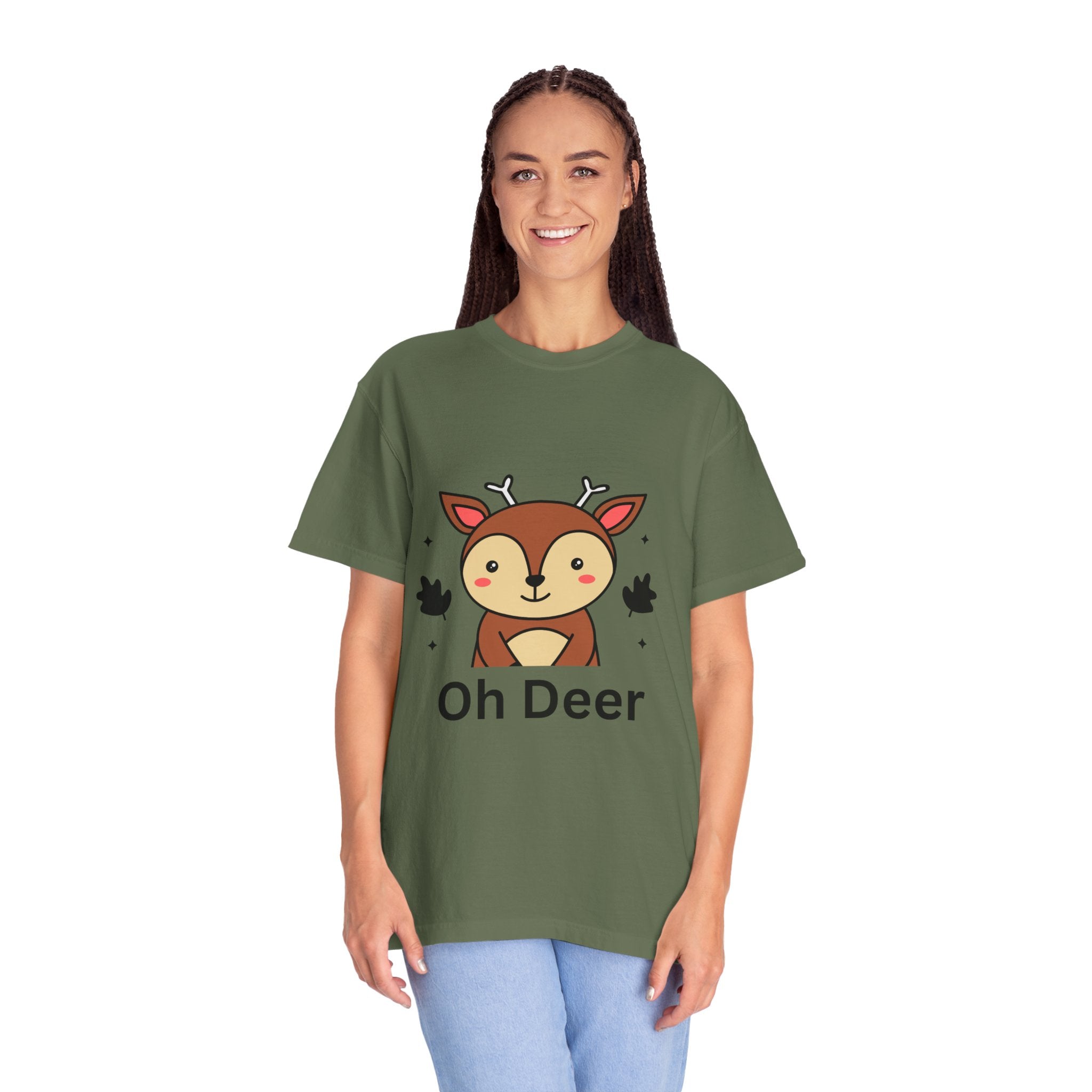 Cute 'Oh Deer' Unisex T-Shirt, Funny Animal Tee, Gift for Animal Lovers, Perfect for Birthdays and Holidays, Casual Wear