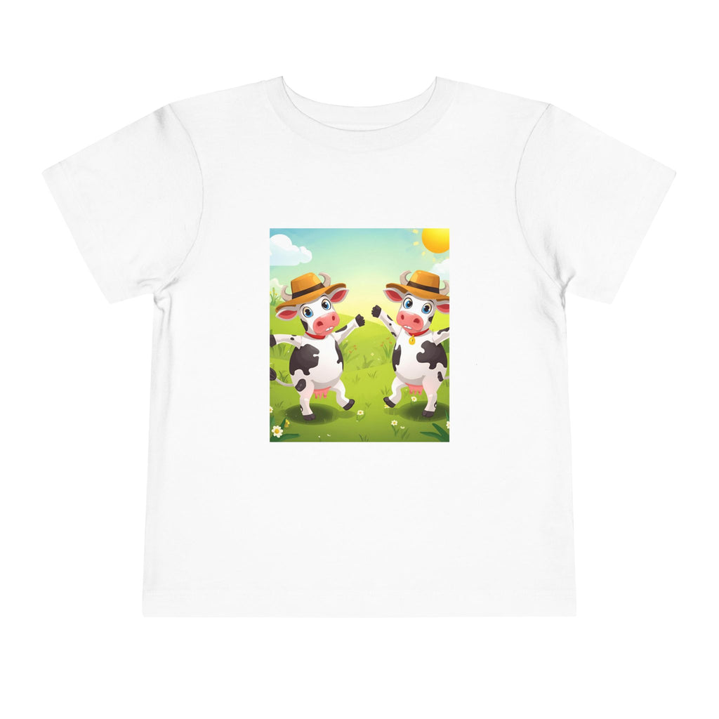Cute Cow Fun Farm Toddler Short Sleeve Tee