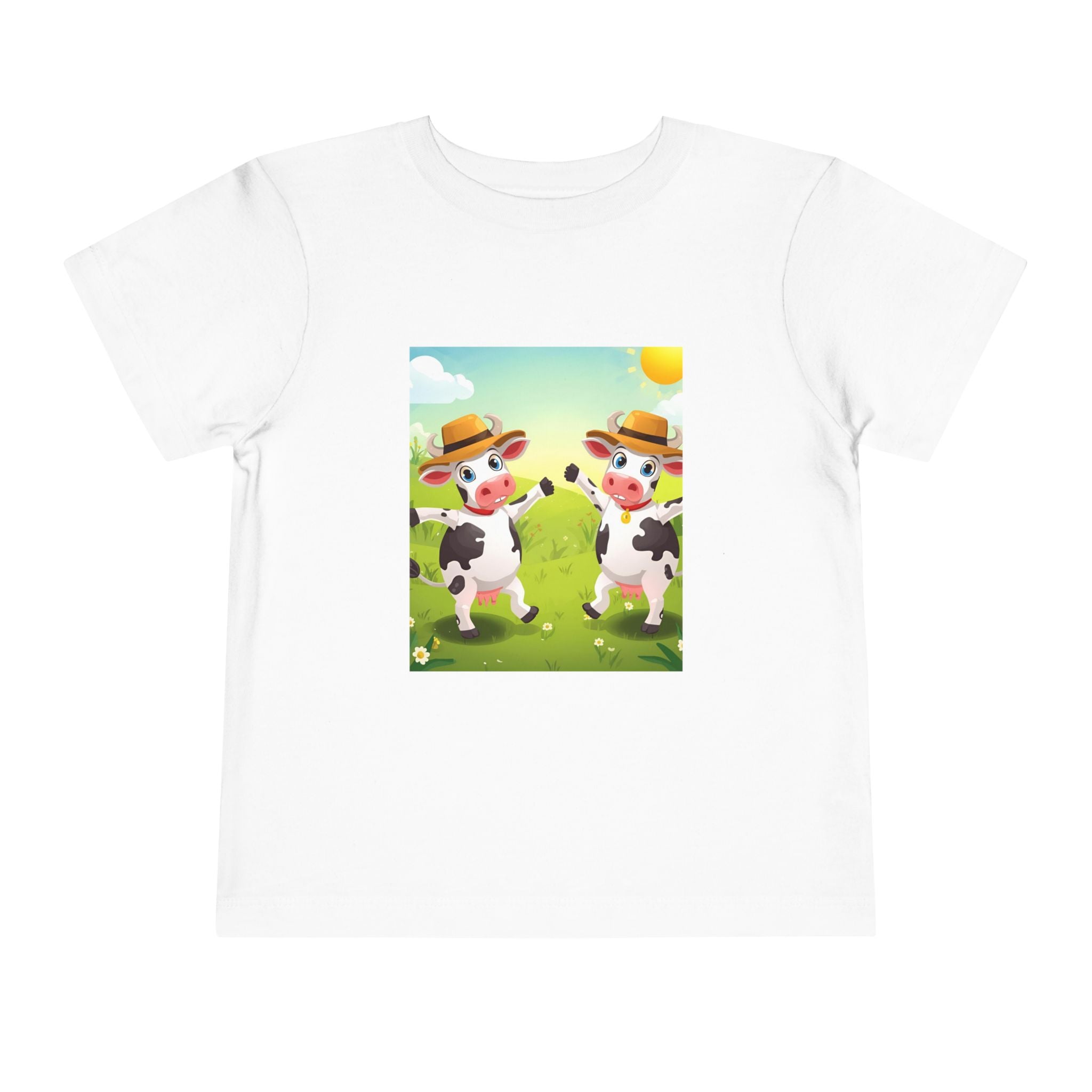 Cute Cow Fun Farm Toddler Short Sleeve Tee