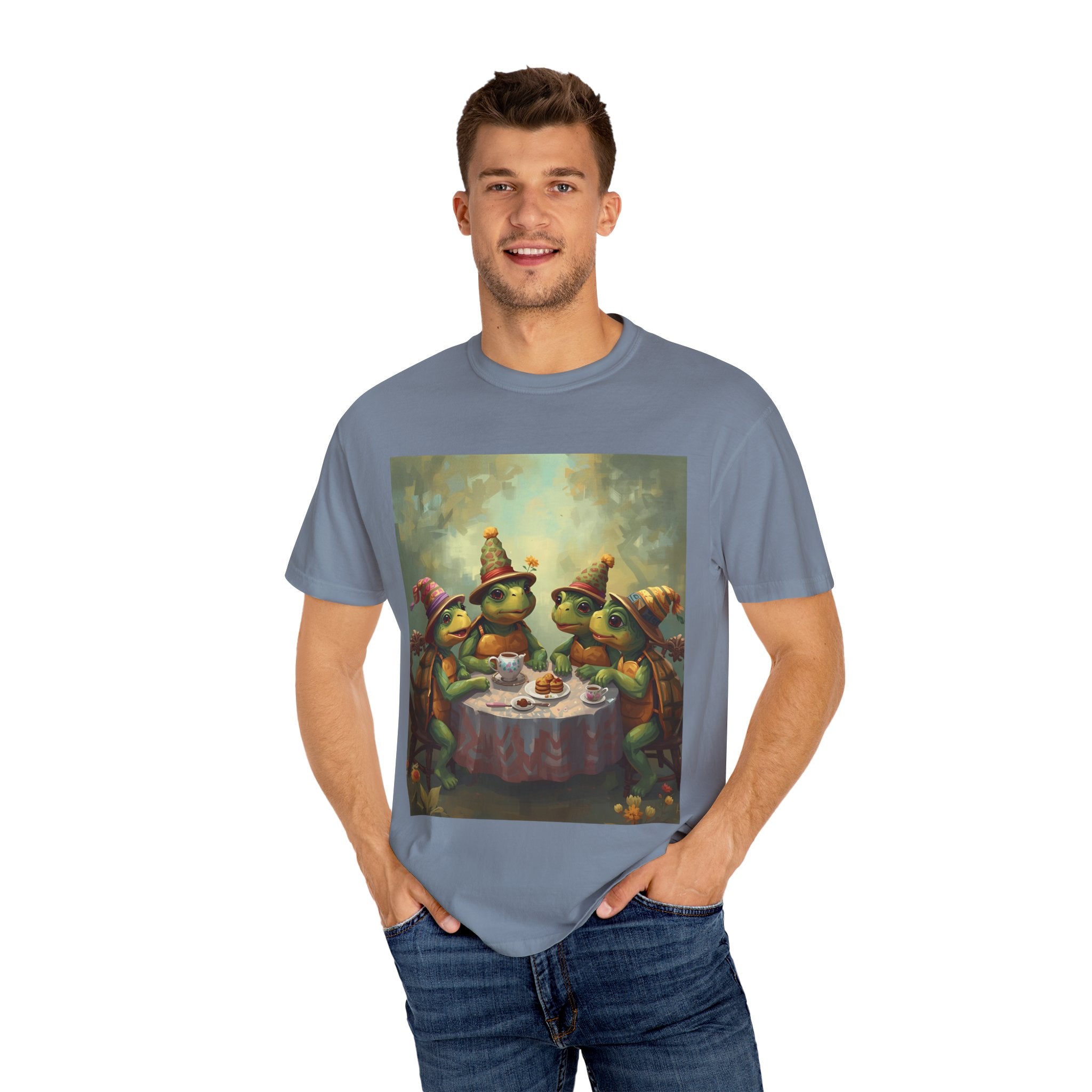 Whimsical Turtle Unisex Garment-Dyed T-shirt