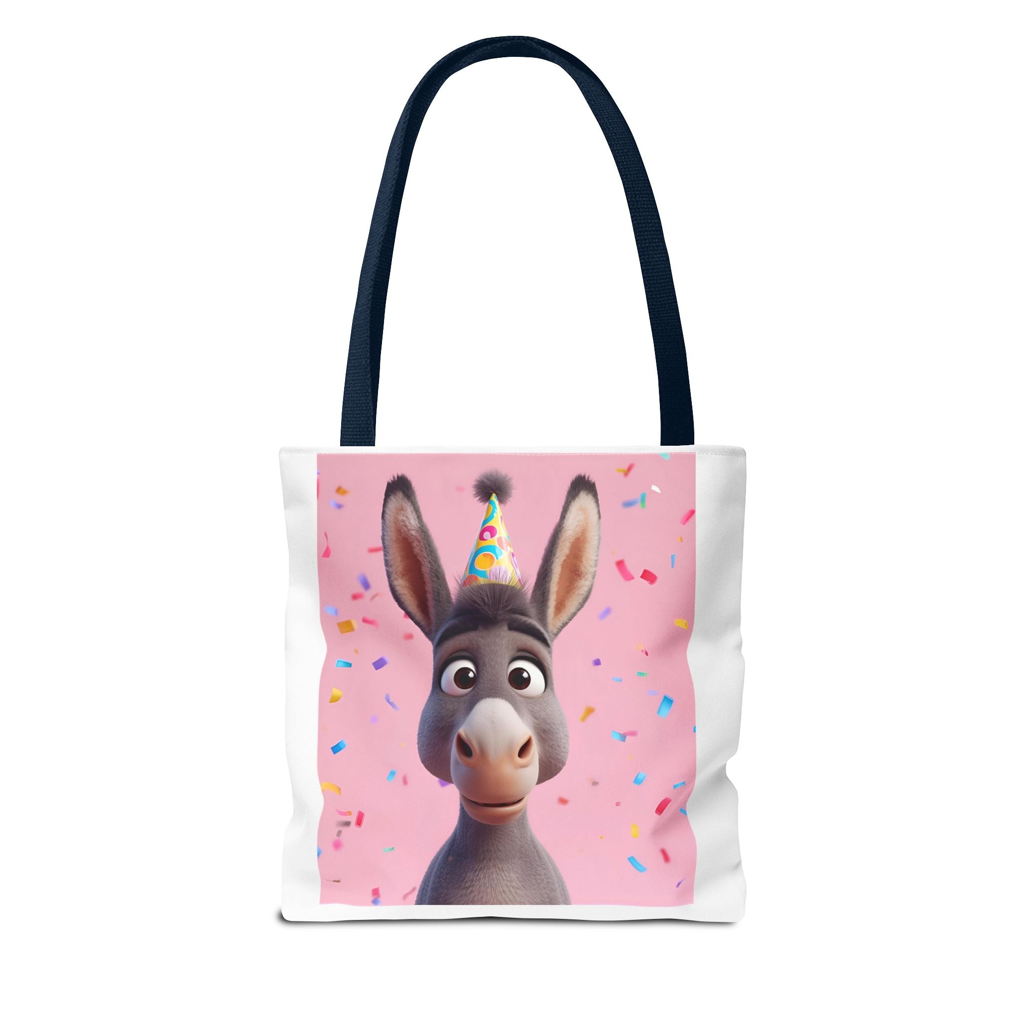 Birthday Donkey Tote Bag, Fun Party Accessory, Eco-Friendly Shopper, Cute Gift for Animal Lovers, Perfect for Birthdays and Celebrations