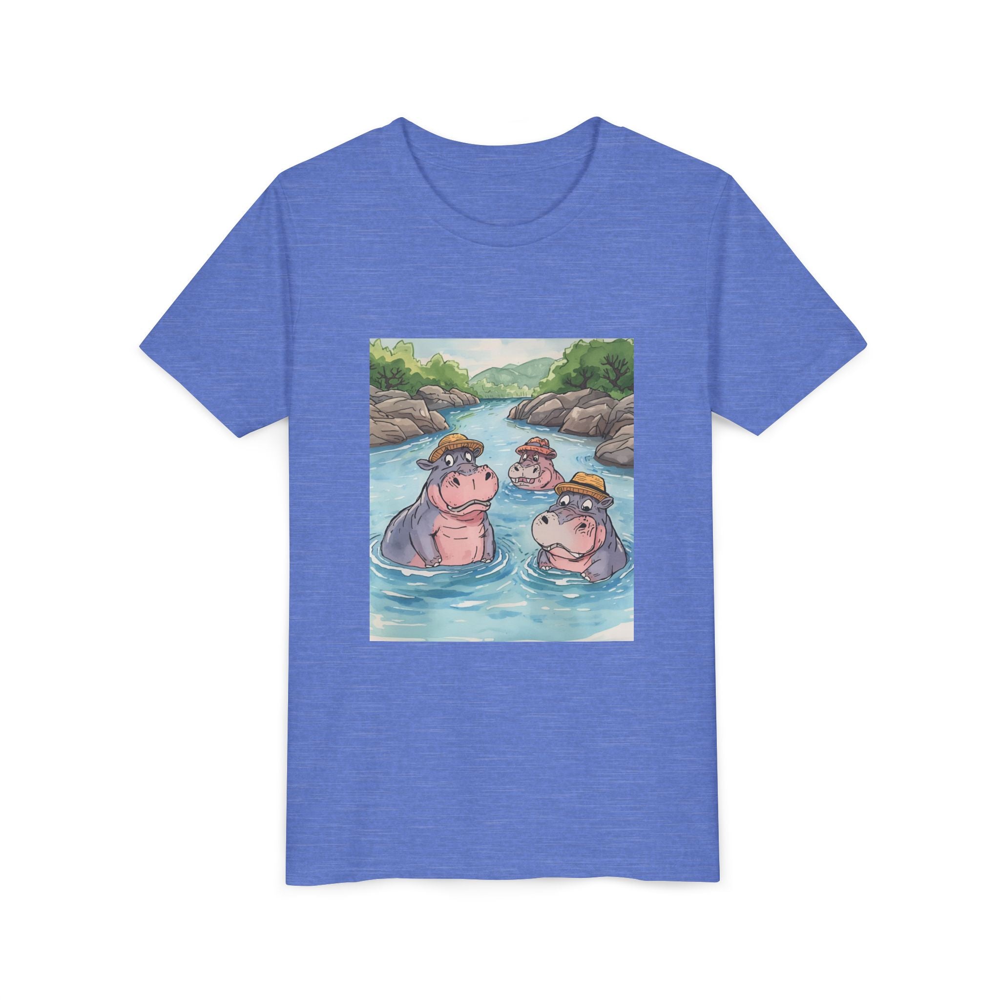 Hippo Cute Youth Short Sleeve Tee