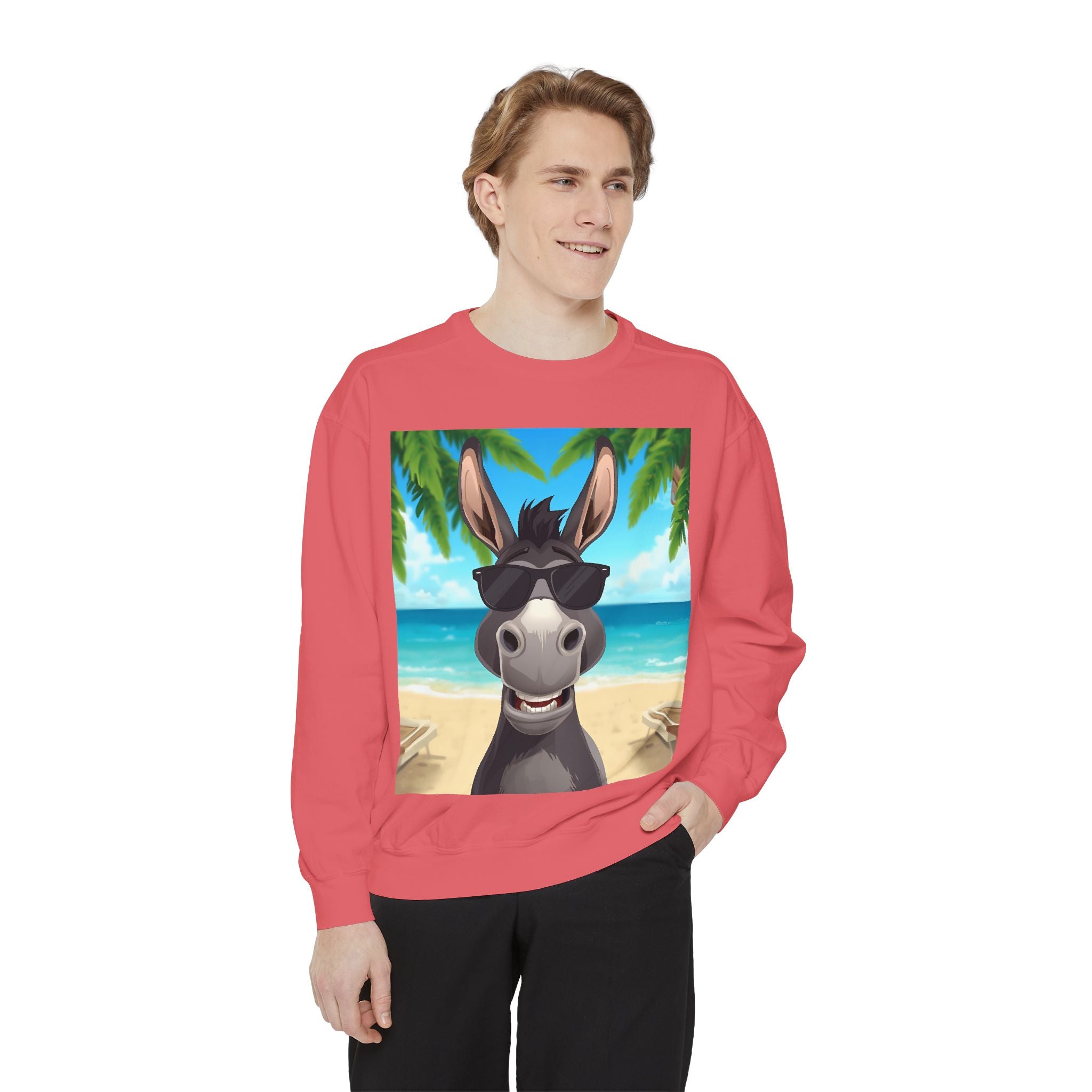 Donkey Beach Vibe Unisex Garment-Dyed Sweatshirt