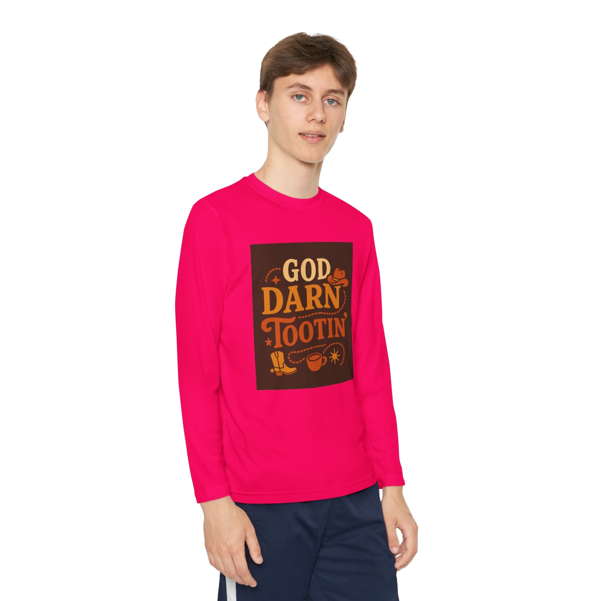 God Darn Tootin Youth Long Sleeve Competitor Tee