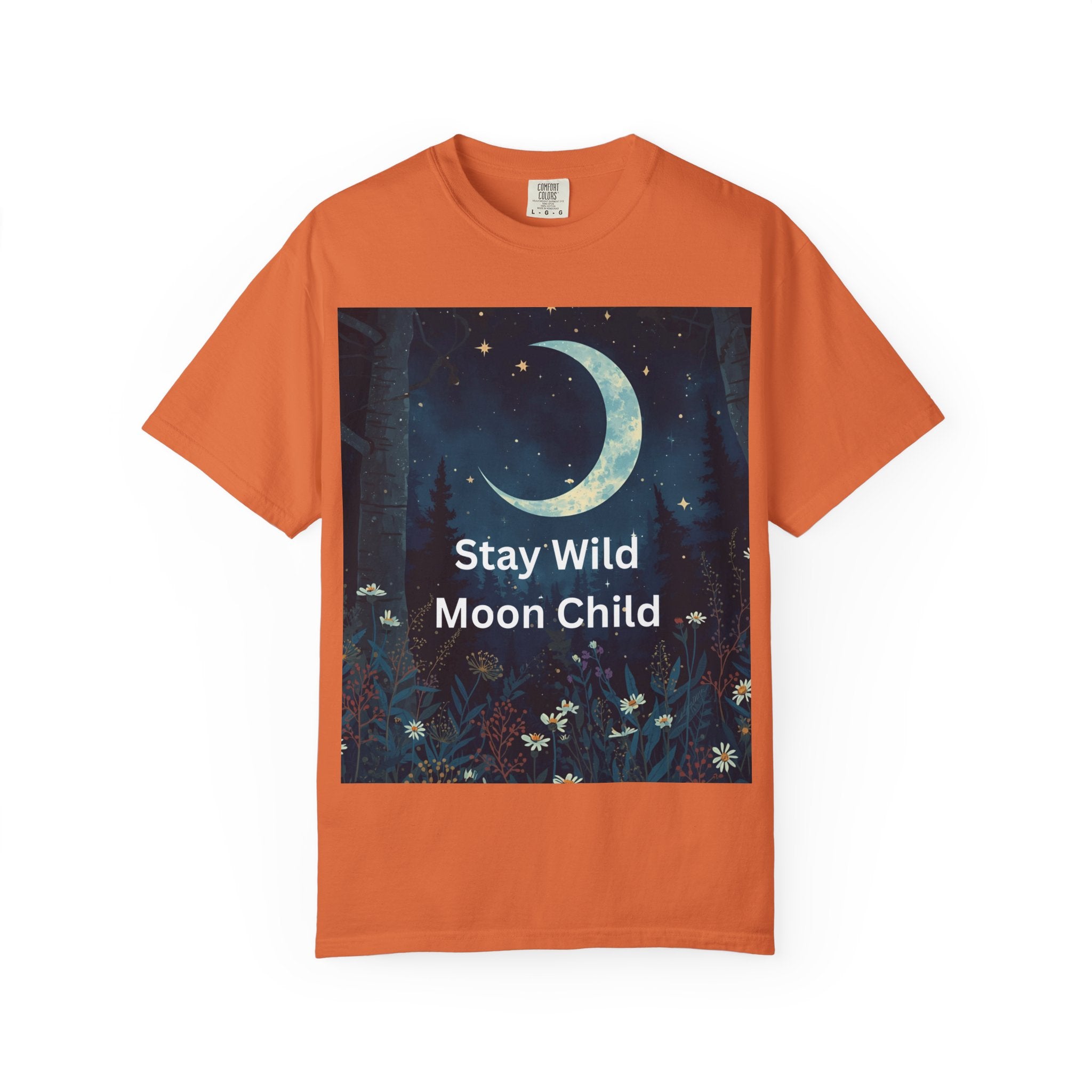 Unisex Stay Wild Moon Child T-Shirt, Stay Wild Graphic Tee, Boho Style Shirt, Gift for Nature Lovers, Vintage Vibe Apparel