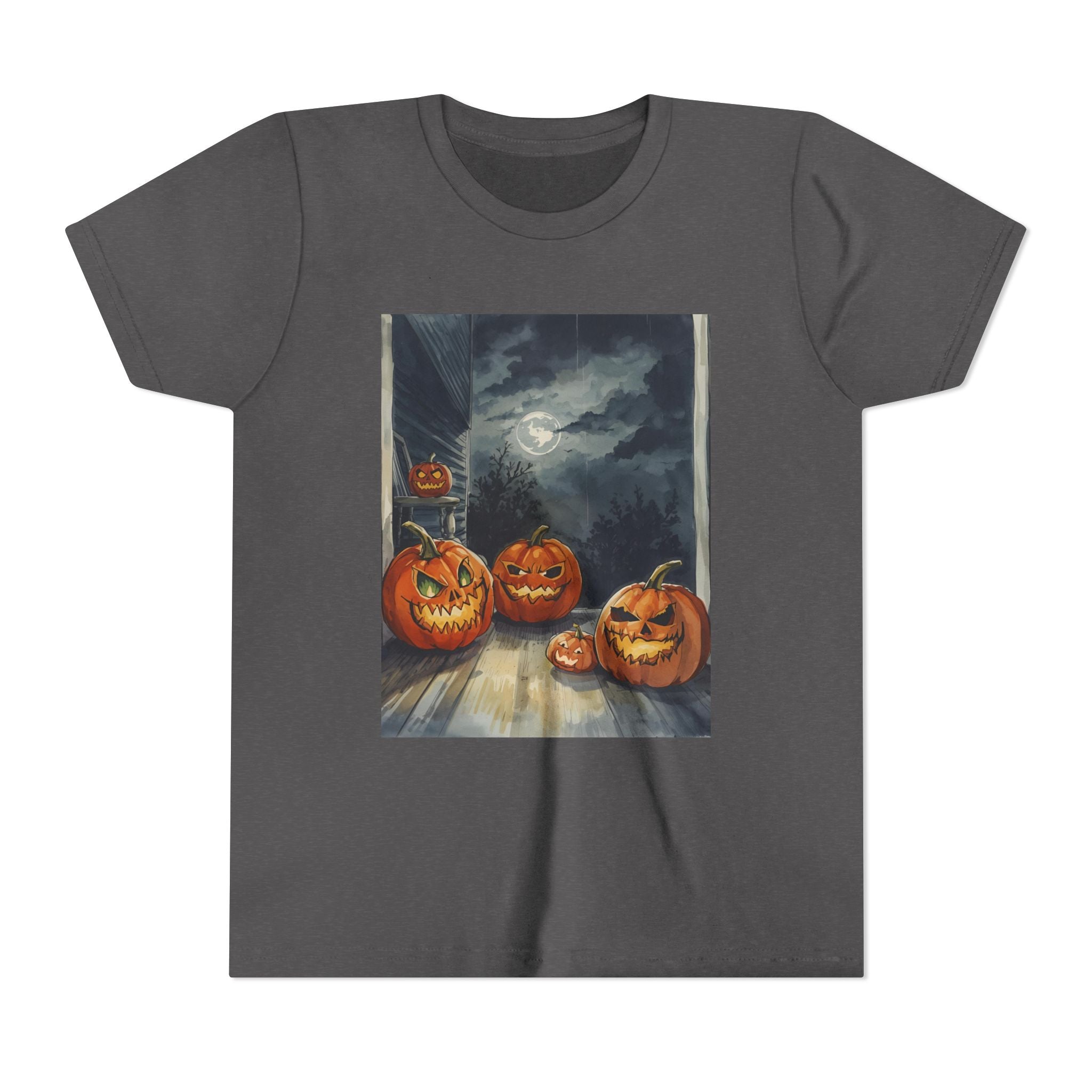 Halloween Pumpkin Spooky Youth Short Sleeve Tee