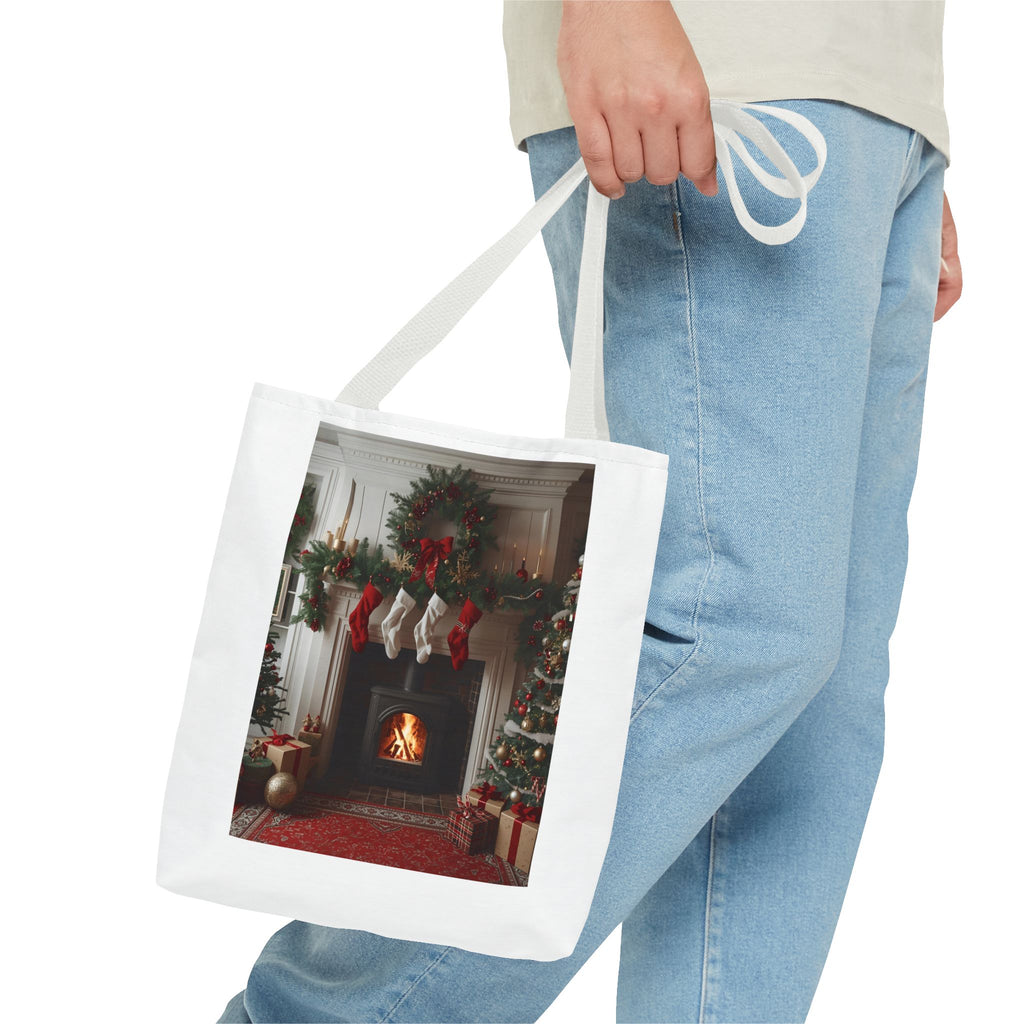 Cozy Christmas Tote Bag, Holiday Tote, Festive Bag, Gift Bag, Shopping Tote, Merry Christmas Decor, Seasonal Accessories