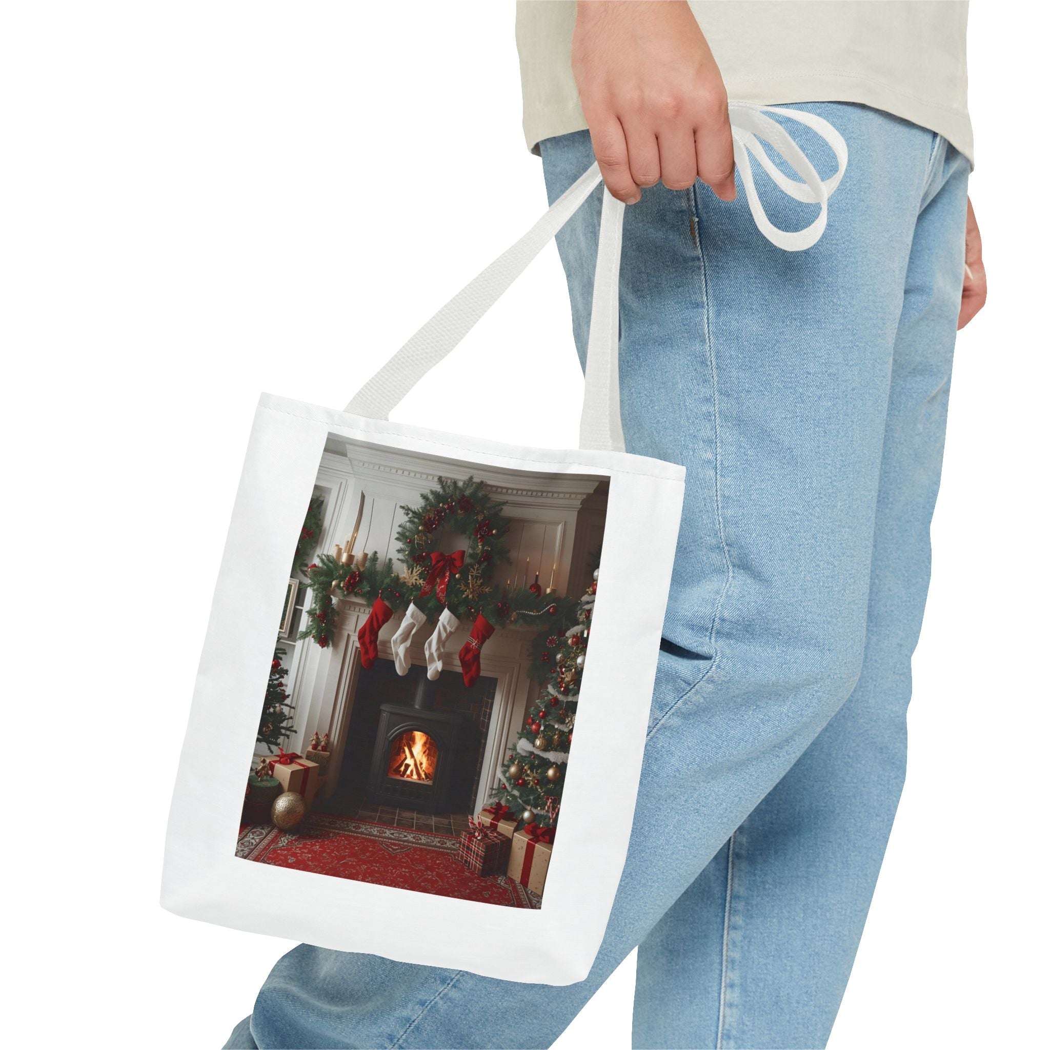 Cozy Christmas Tote Bag, Holiday Tote, Festive Bag, Gift Bag, Shopping Tote, Merry Christmas Decor, Seasonal Accessories