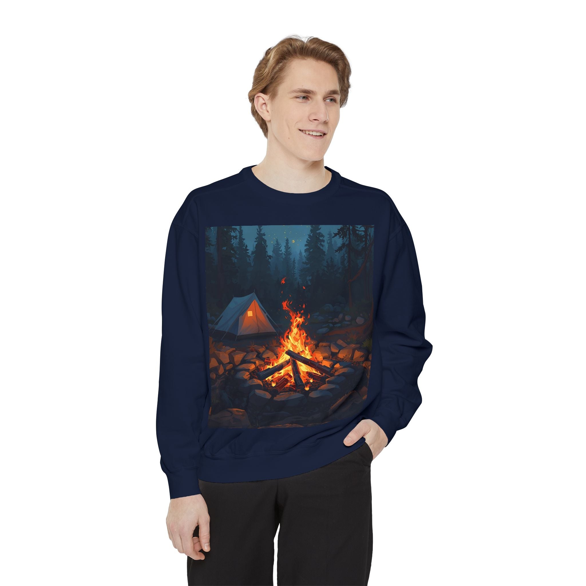 Cozy Campfire Unisex Garment-Dyed Sweatshirt