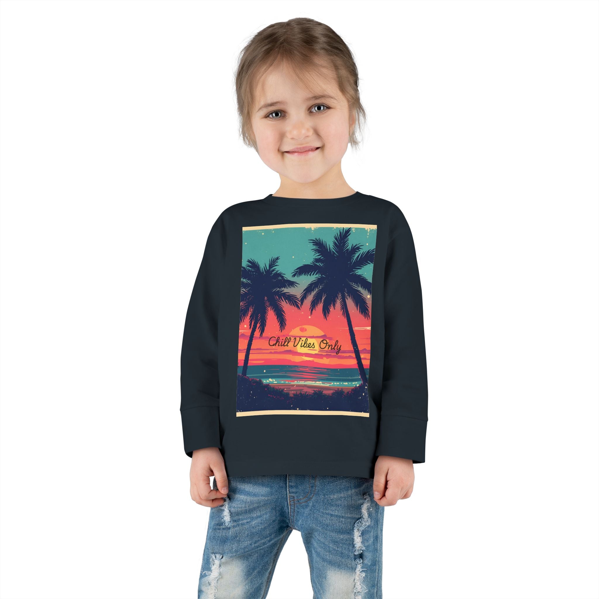 Tropical Sunset Toddler Long Sleeve Tee