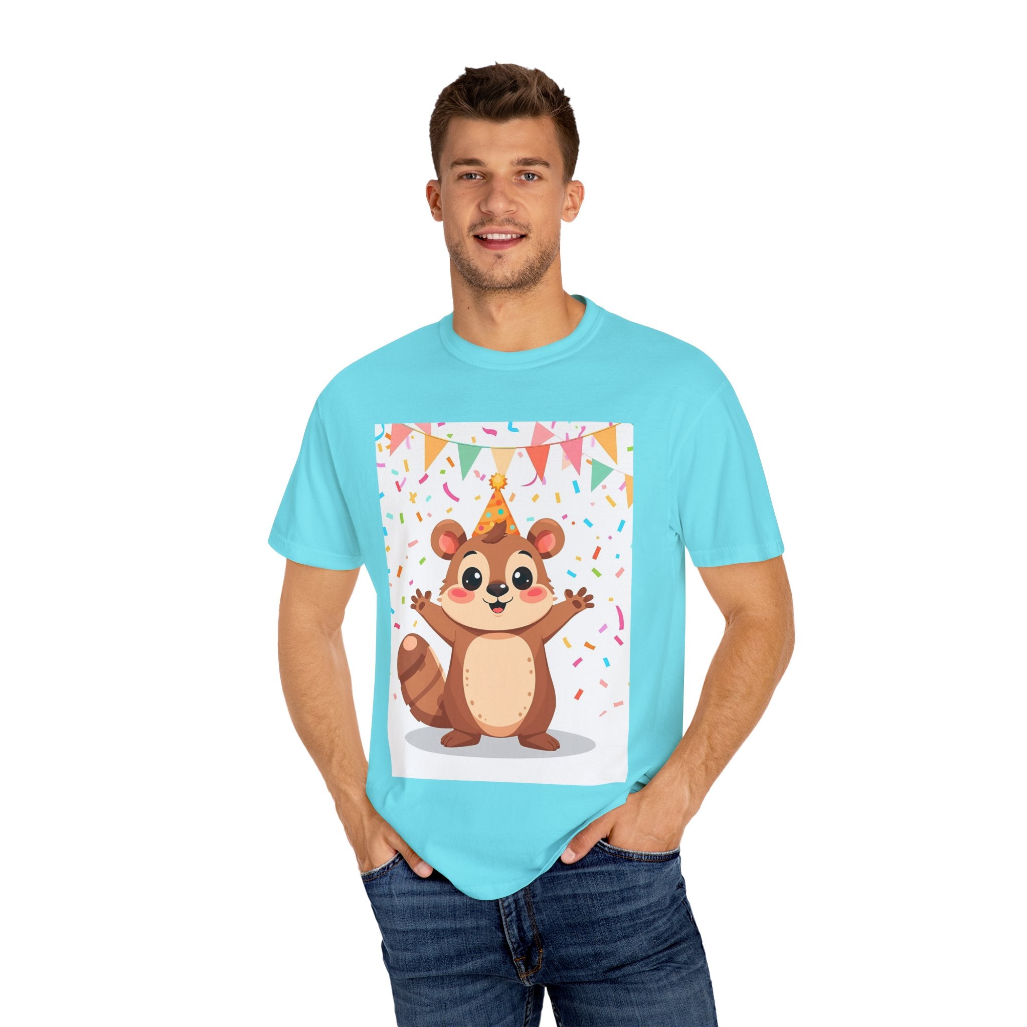 Adorable Party Animal Squirl T-Shirt - Birthday Gift, Unisex Tee, Celebration Apparel, Cute Animal Print, Fun Gift Idea