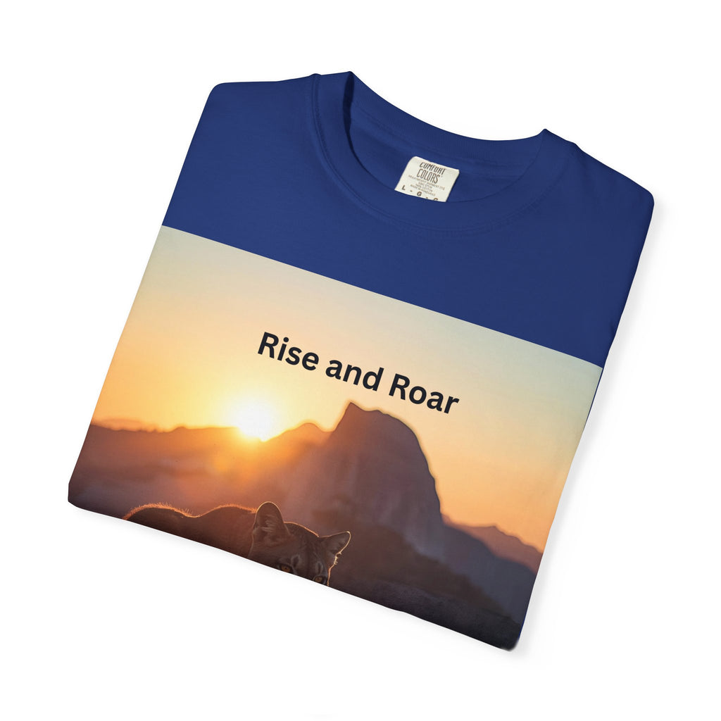 Rise And Roar Sunrise Mountain Lion T-Shirt, Rise and Roar Tee, Unisex Cotton Shirt, Graphic Tee for Nature Lovers, Adventure Apparel, Gifts for [...]