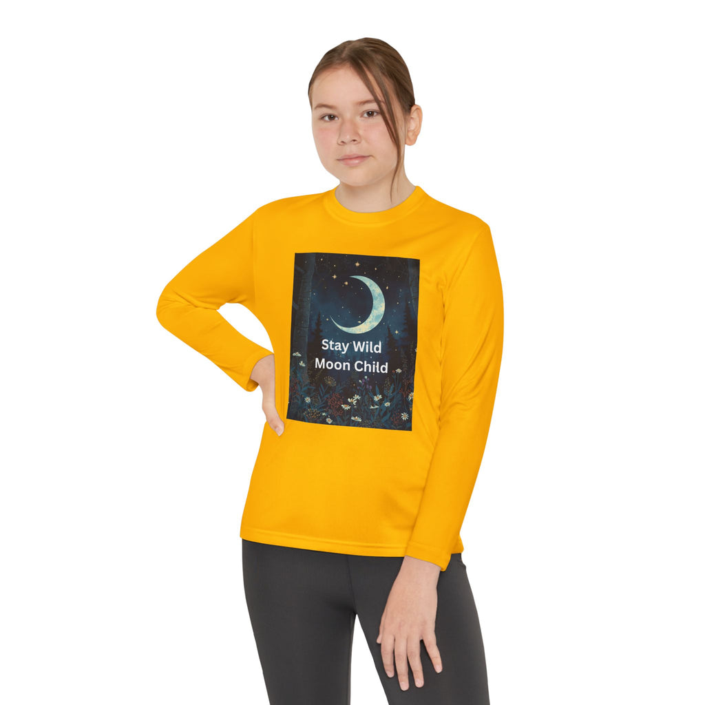 Stay Wild Moon Child Youth Long Sleeve Competitor Tee