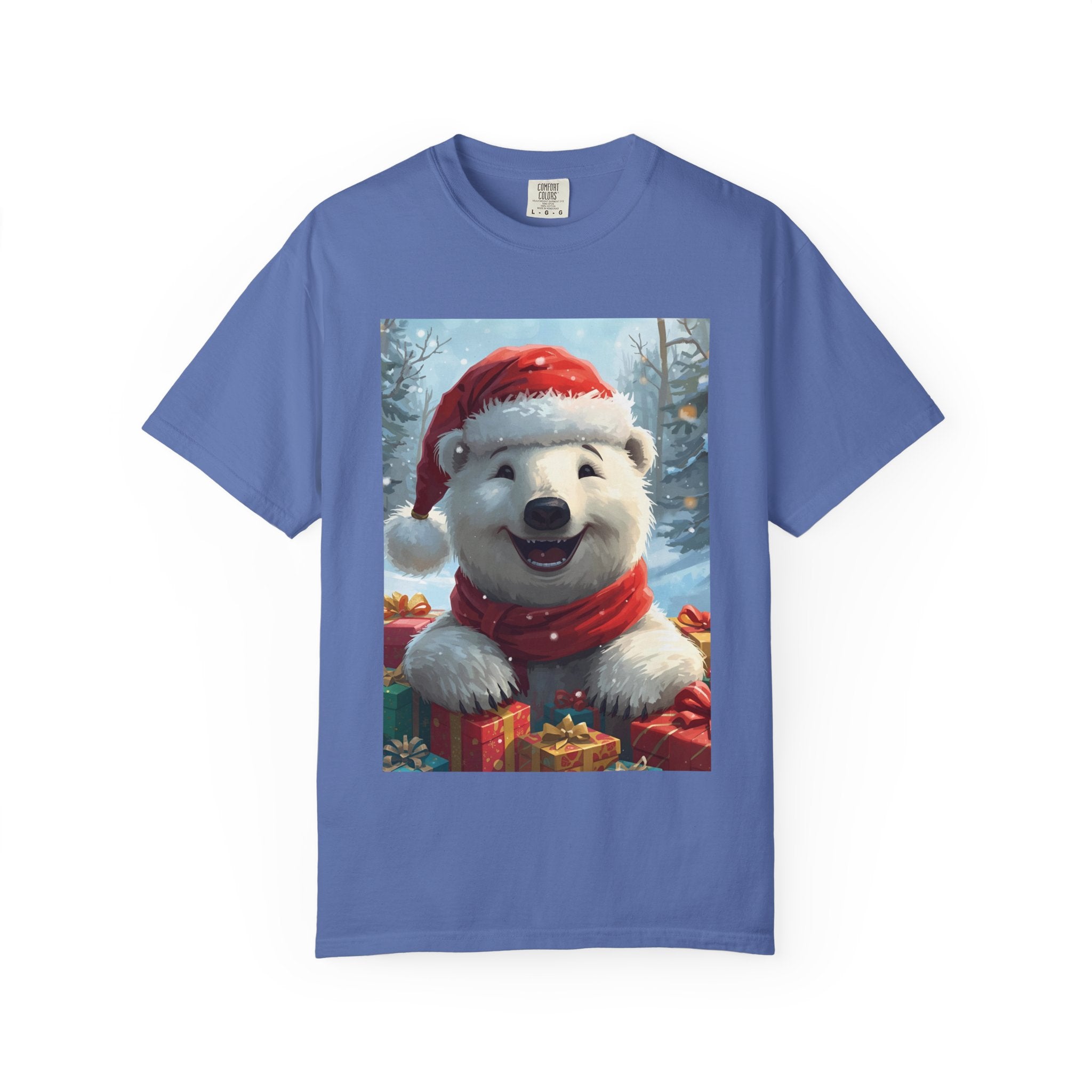 Christmas Polar Bear T-Shirt, Holiday Tee, Winter Apparel, Gift For Animal Lovers, Festive Casual Wear