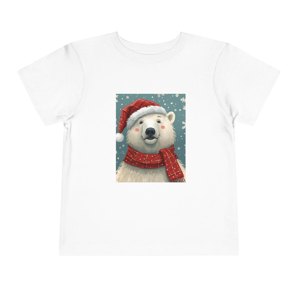 Adorable Holiday Polar Bear Toddler Tee, Christmas Gift, Cute Winter Shirt, Kids Fashion, Seasonal Apparel