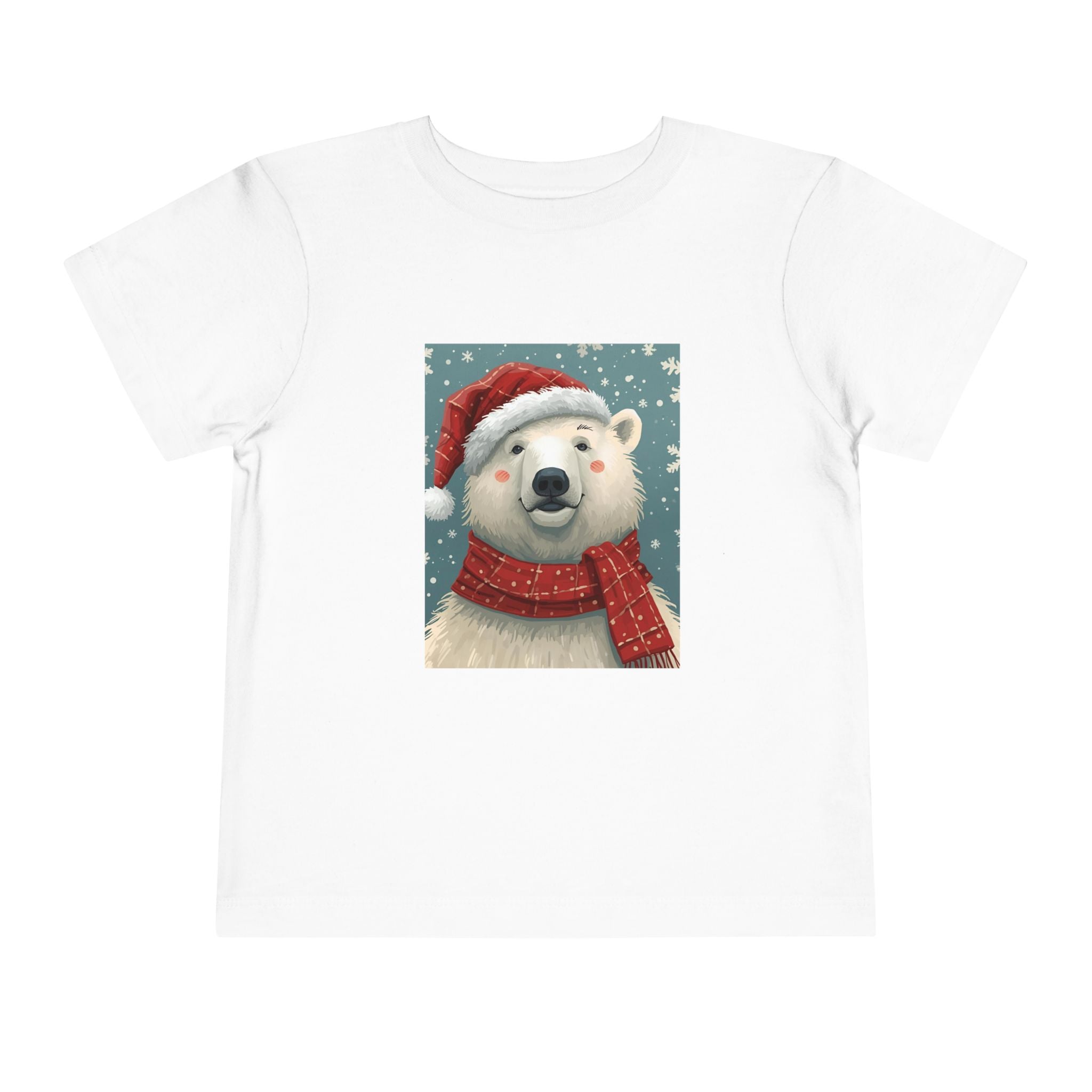 Adorable Holiday Polar Bear Toddler Tee, Christmas Gift, Cute Winter Shirt, Kids Fashion, Seasonal Apparel