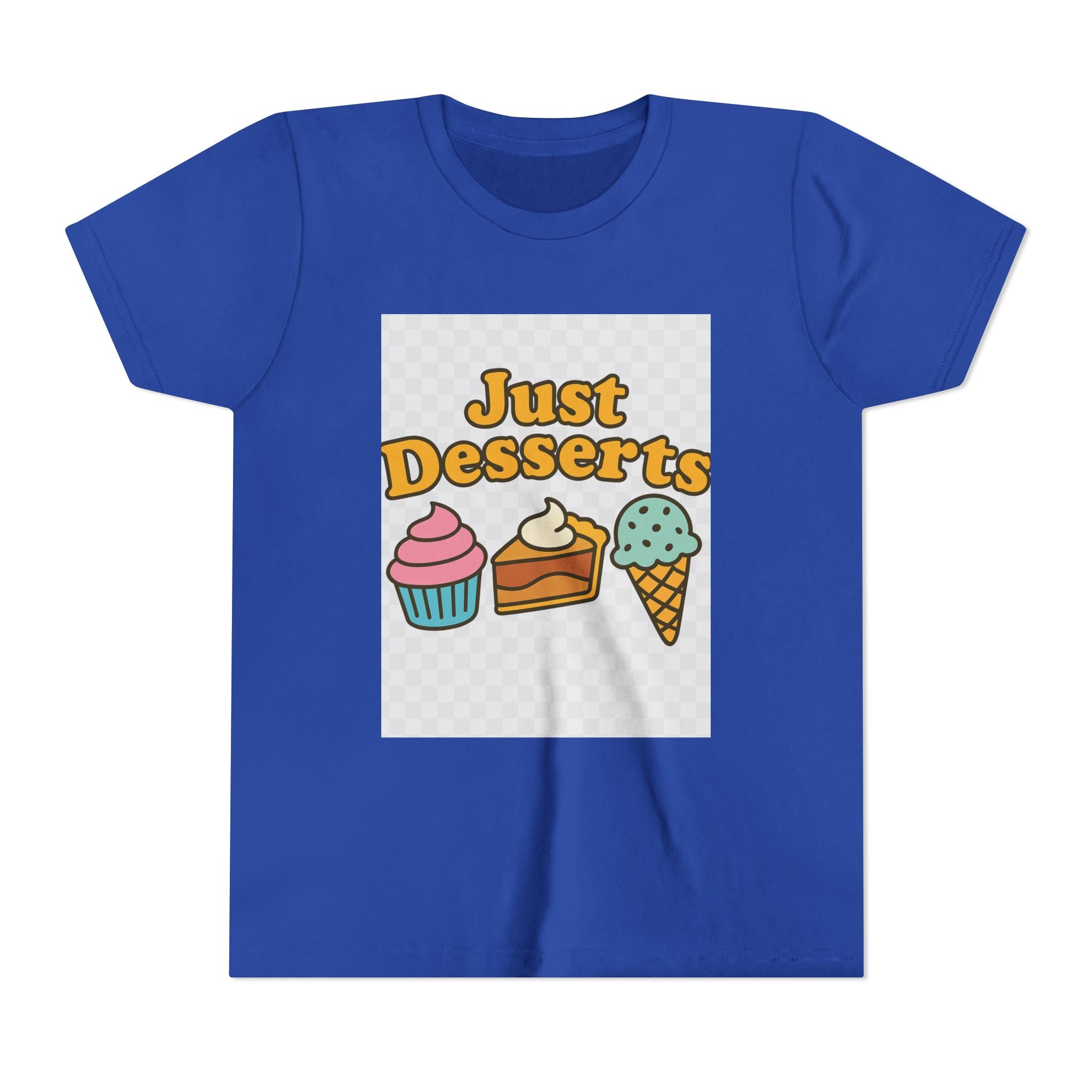 Youth Short Sleeve Tee - Just Desserts Ice Cream and Cupcake Graphic T-Shirt