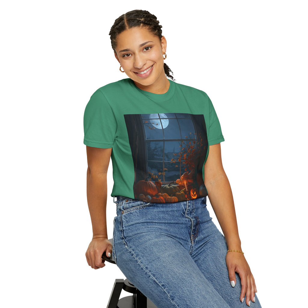 Spooky Autumn Pumpkin Vibes Halloween T-Shirt, Casual Fall Tee, Unisex Graphic Shirt, Pumpkin Lover Gift, Cozy Seasonal Apparel